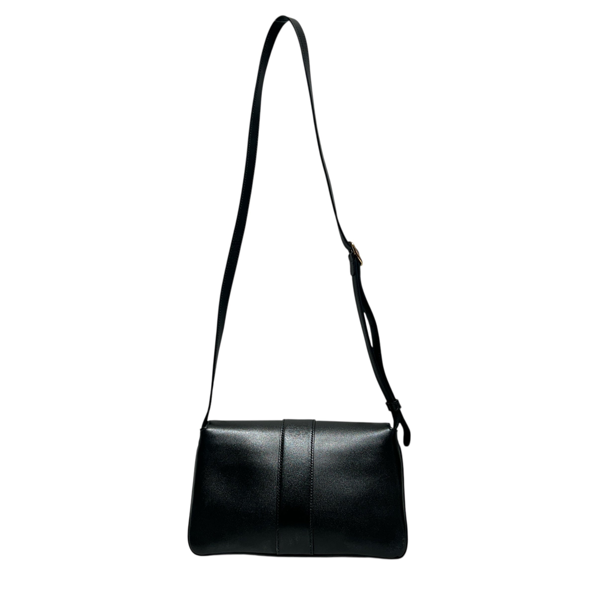 GUCCI/Cross Body Bag/Leather/BLK/Double G Arli view 2