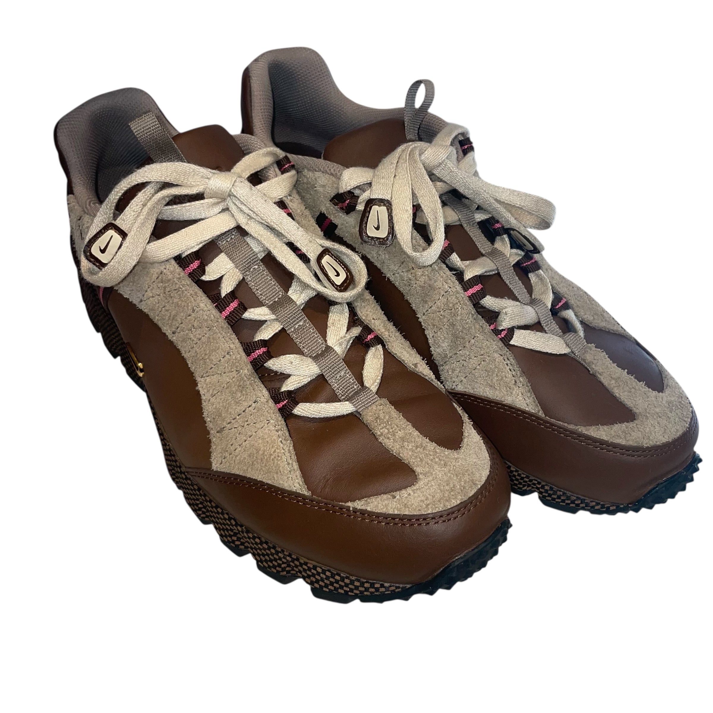 JACQUEMUS/NIKE/Low-Sneakers/US 12/Leather/BRW/pnk/gld logo view 1
