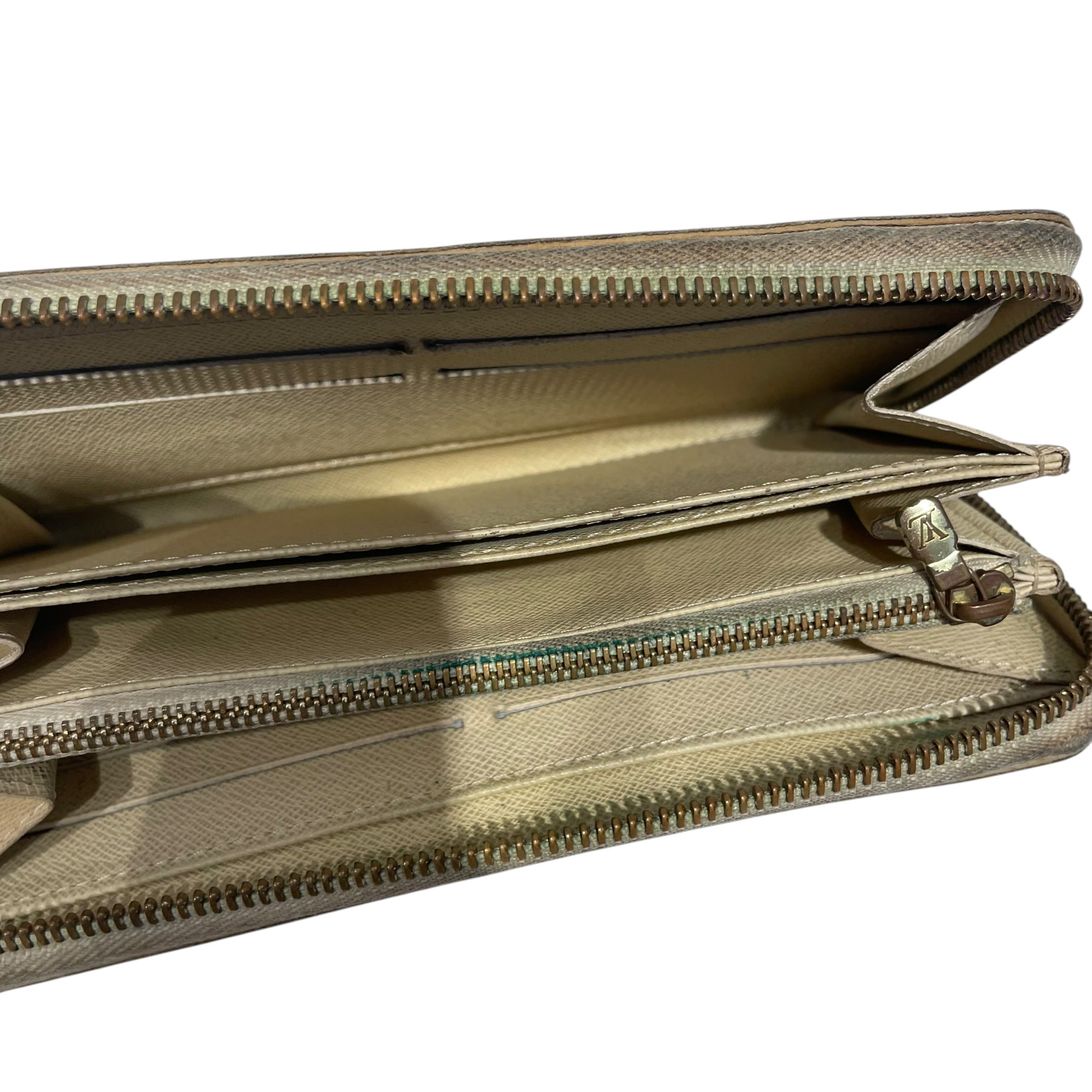 LOUIS VUITTON/Long Wallet/Leather/WHT/L's/Damier Azur Zippy view 11