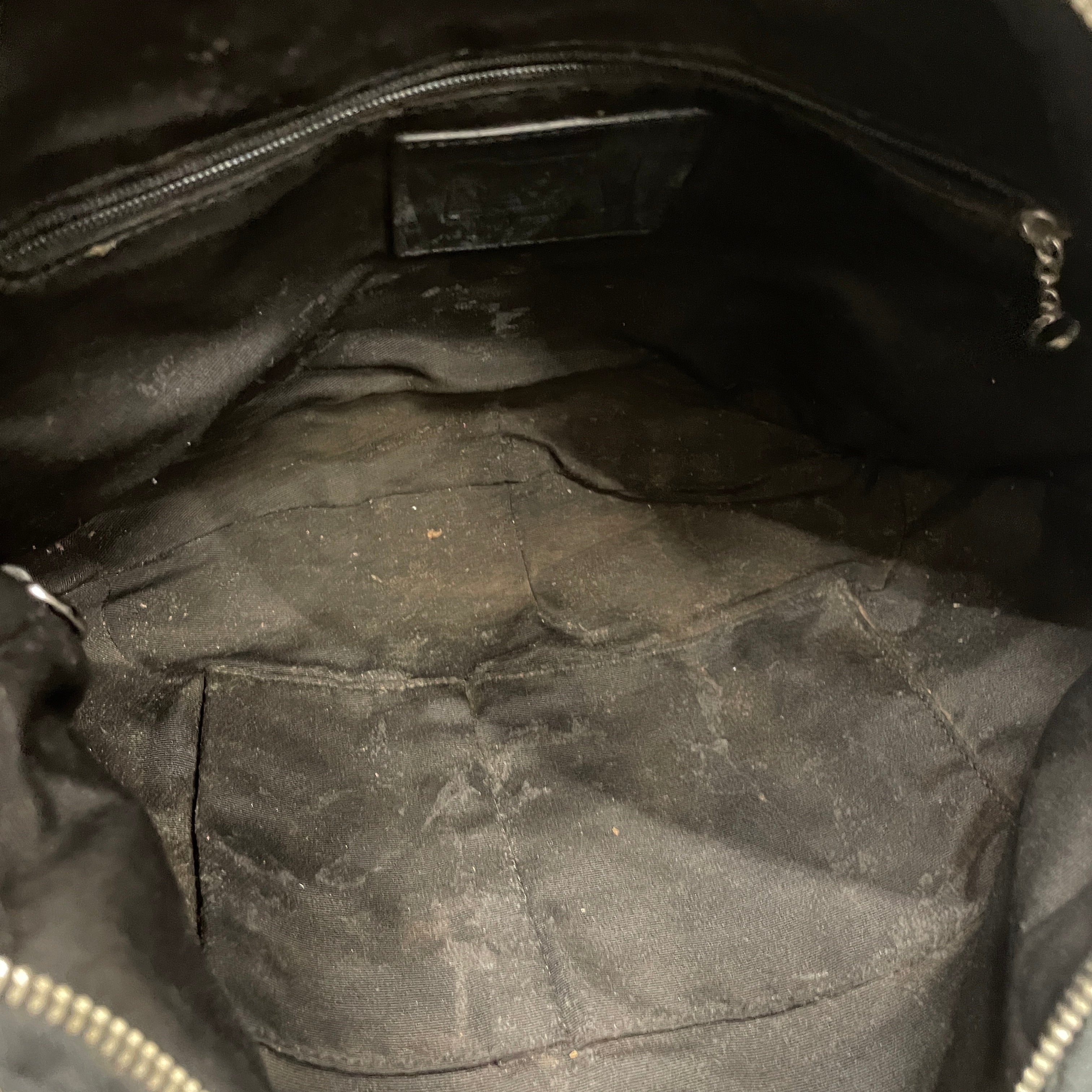 COACH/Tote Bag/Monogram/Cotton/GRY/hobo bag leather trim view 5