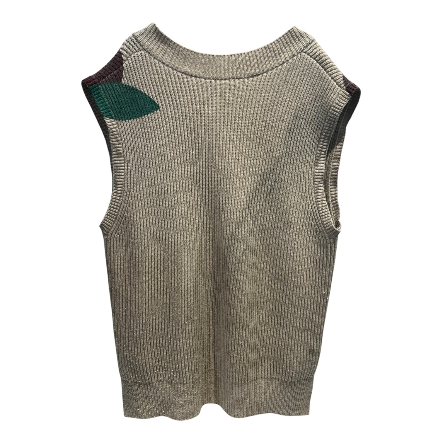 JW ANDERSON(J.W.ANDERSON)/Knitted Vest/L/Graphic/Cotton/BEG/APPLE GRAPHIC view 2