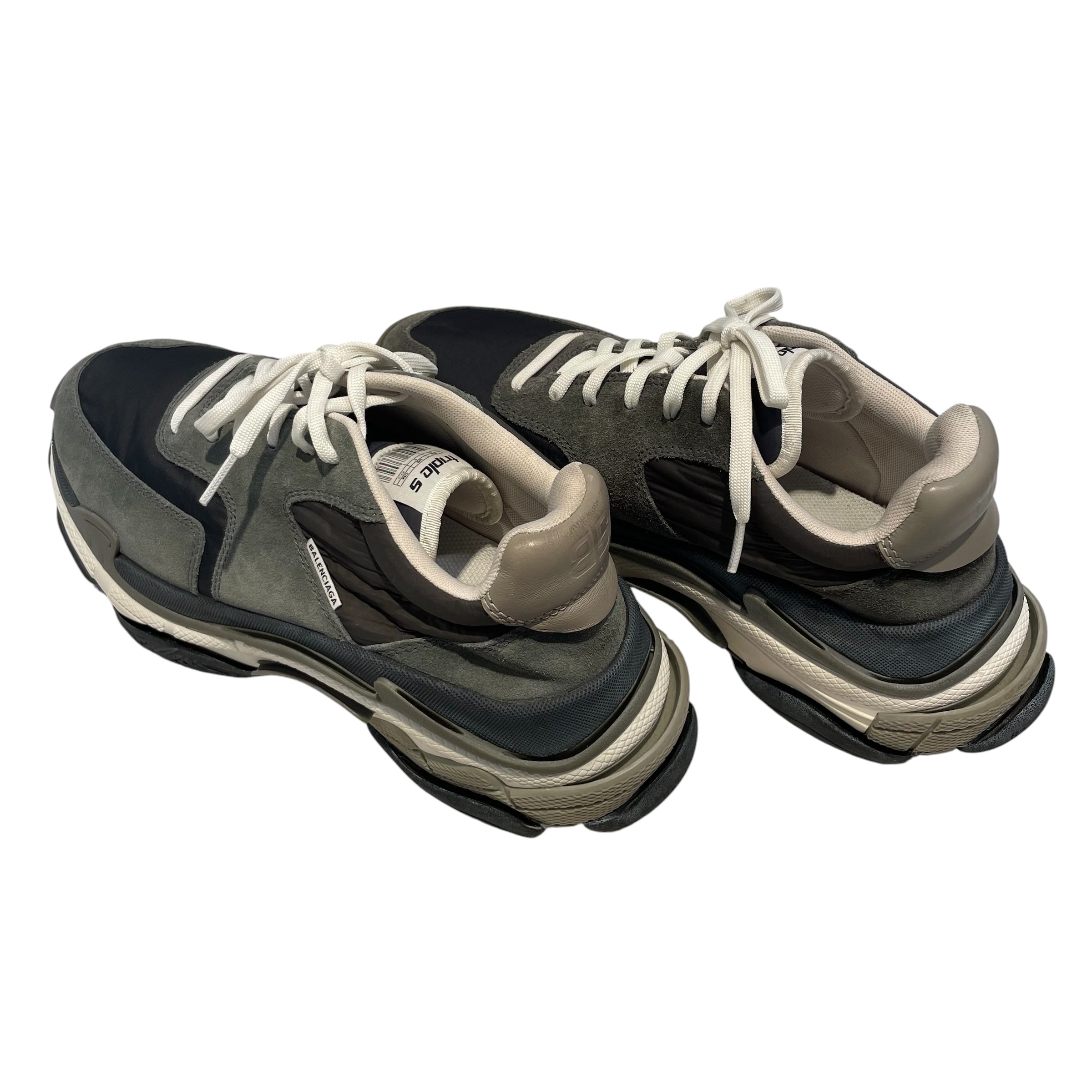 BALENCIAGA/Low-Sneakers/UK 9/Suede/GRY/TRIPLE S/ NYLON AND SUEDE view 2
