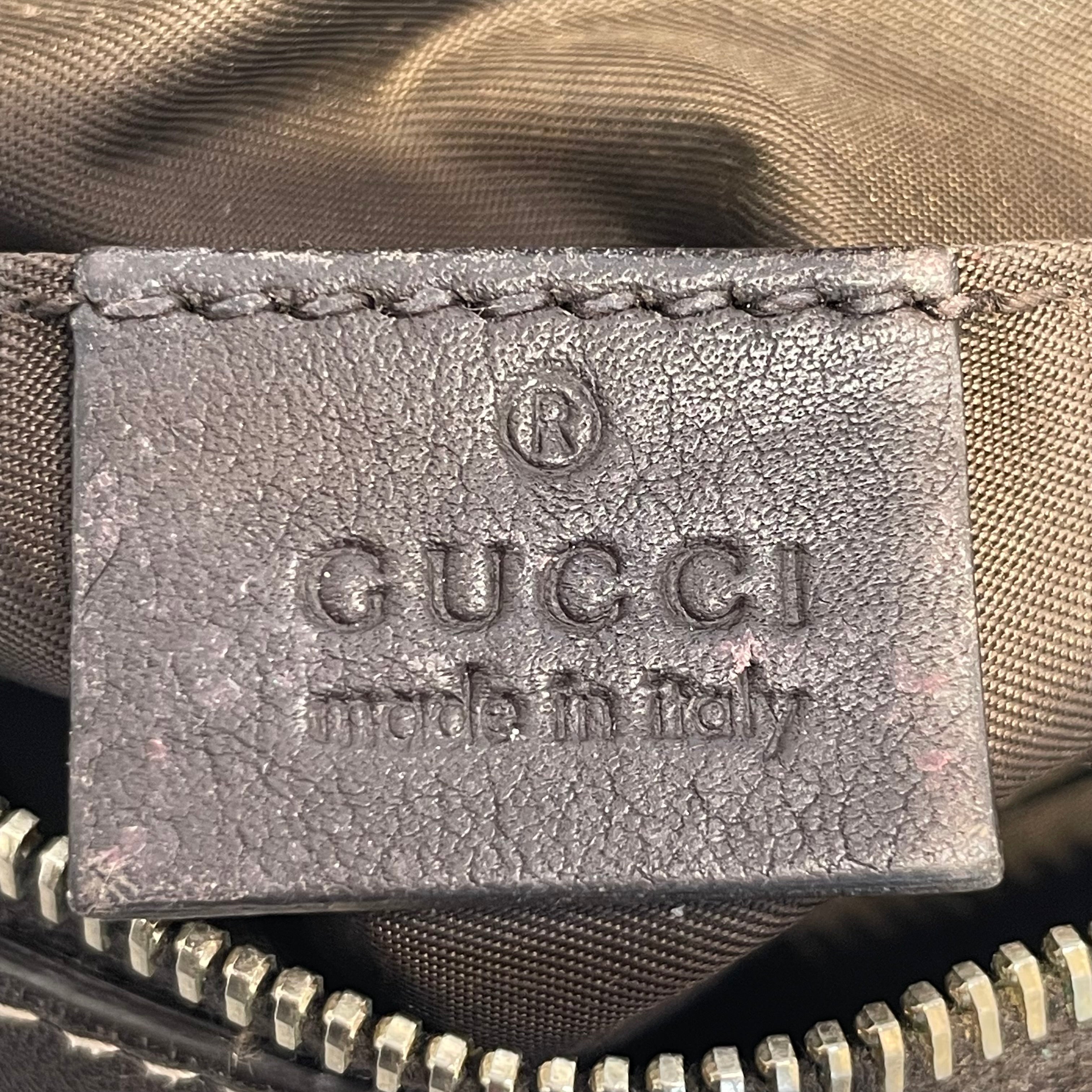 GUCCI/Pouch/Monogram/Cotton/KHK/Bamboo Zipper GG Cosmetic Case view 3