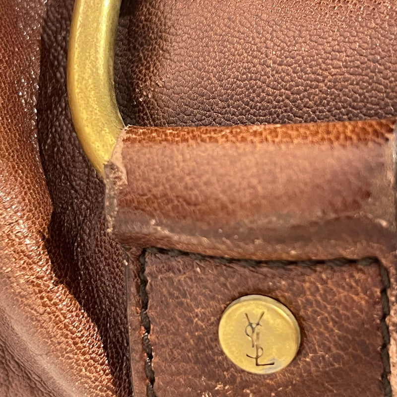YVES SAINT LAURENT/Hand Bag/Leather/BRW/