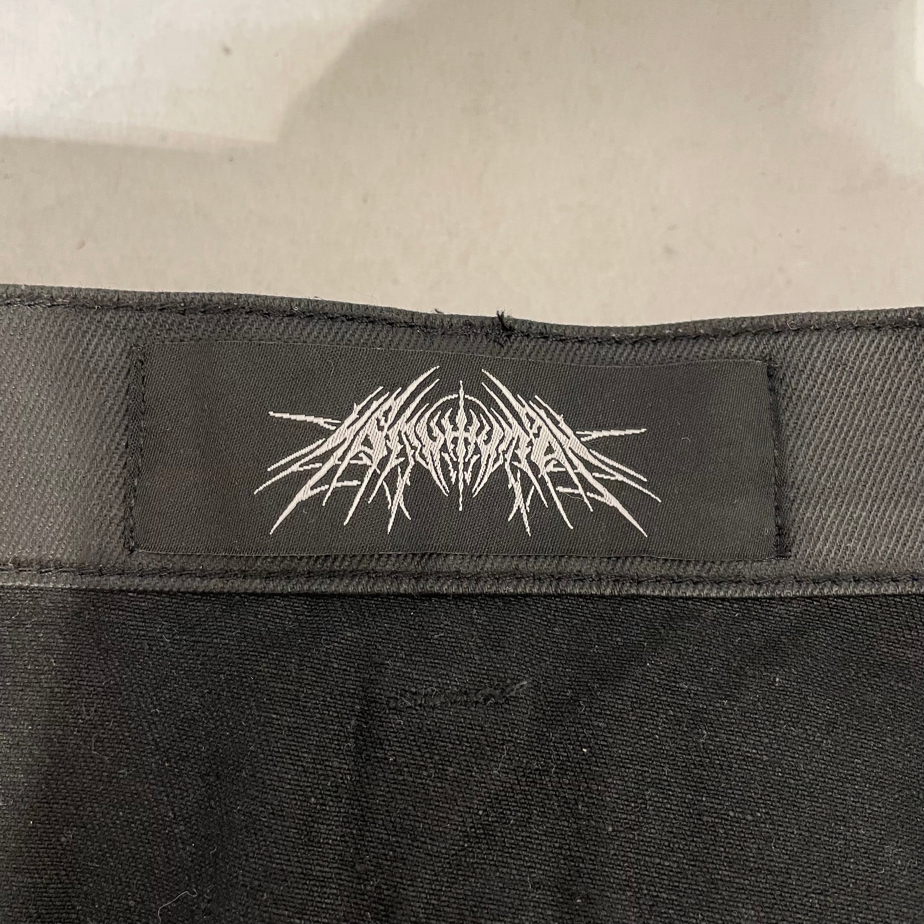 HUMAN EXTINCTION/Cargo Pants/34/Cotton/BLK/LAYERED WAX CARGO view 3