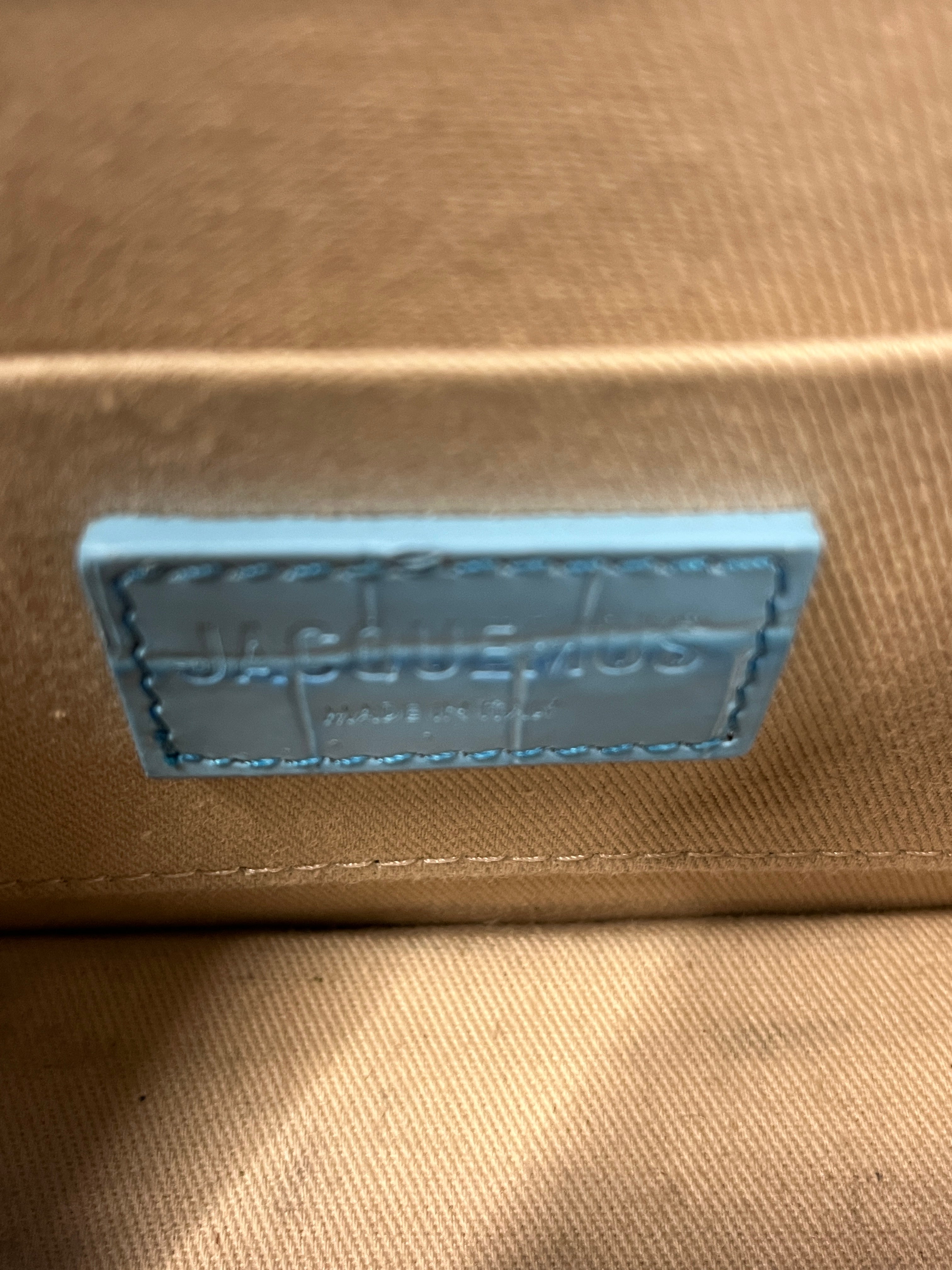 JACQUEMUS/Hand Bag/Leather/BLU/Le Chiquito CrocEmbossed view 13