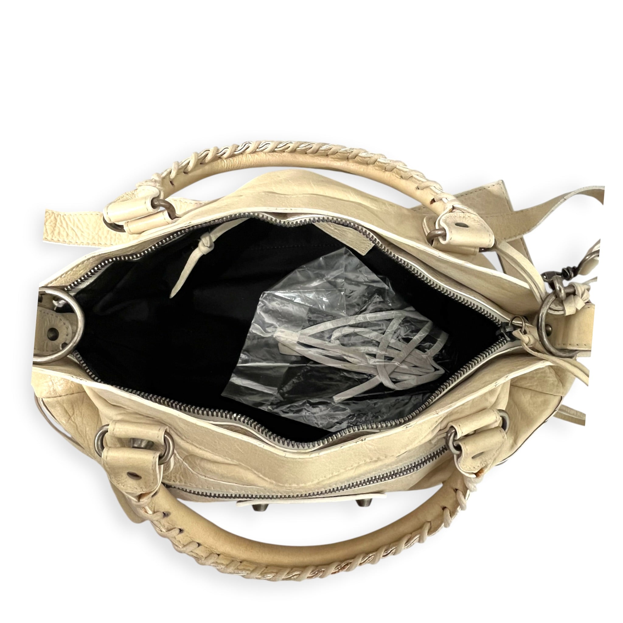 BALENCIAGA/Bag/Leather/CRM/CREAM LE CITY MOTO BAG view 5