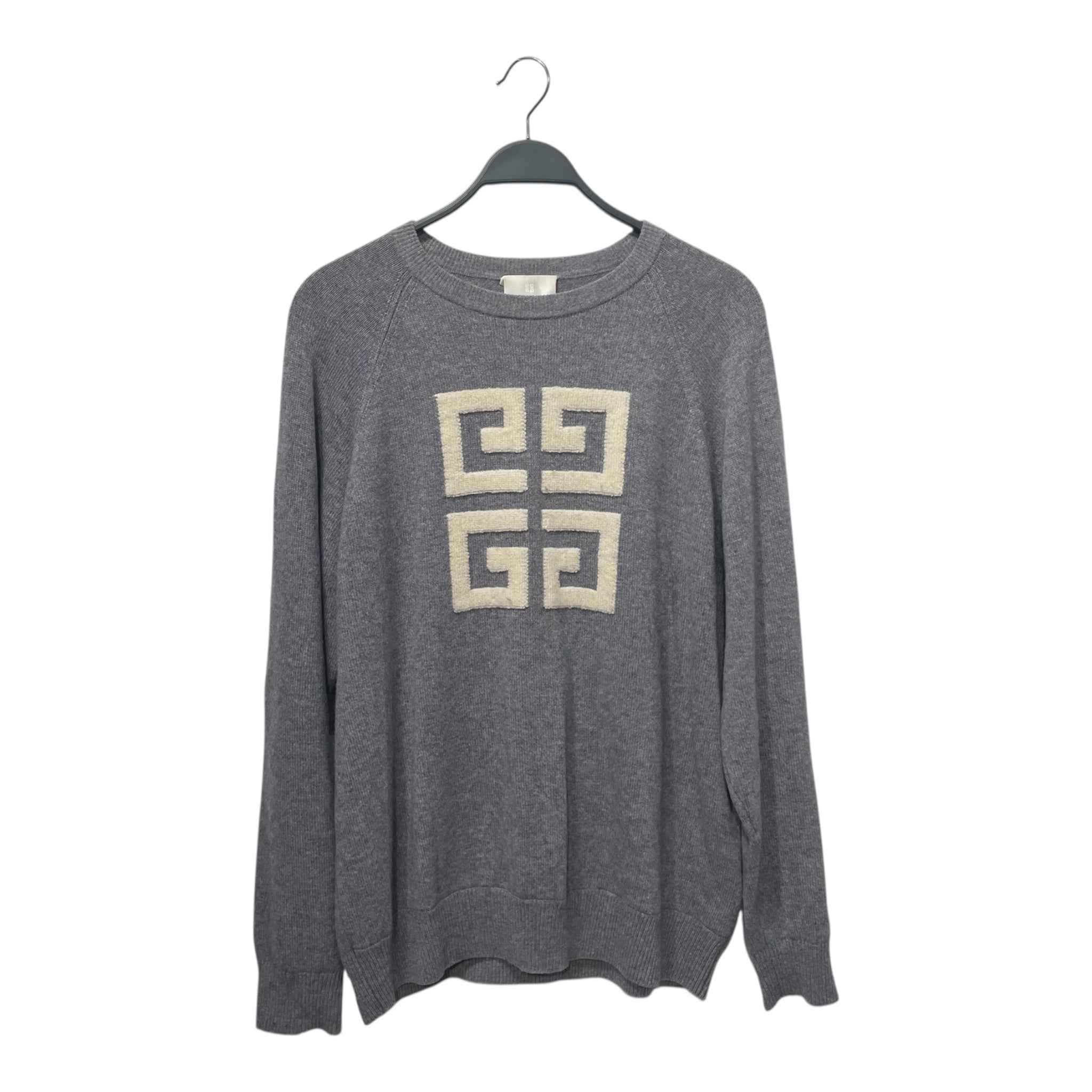 GIVENCHY/Sweater/L/Cashmere/GRY/tntarsia crewneck sweater view 1