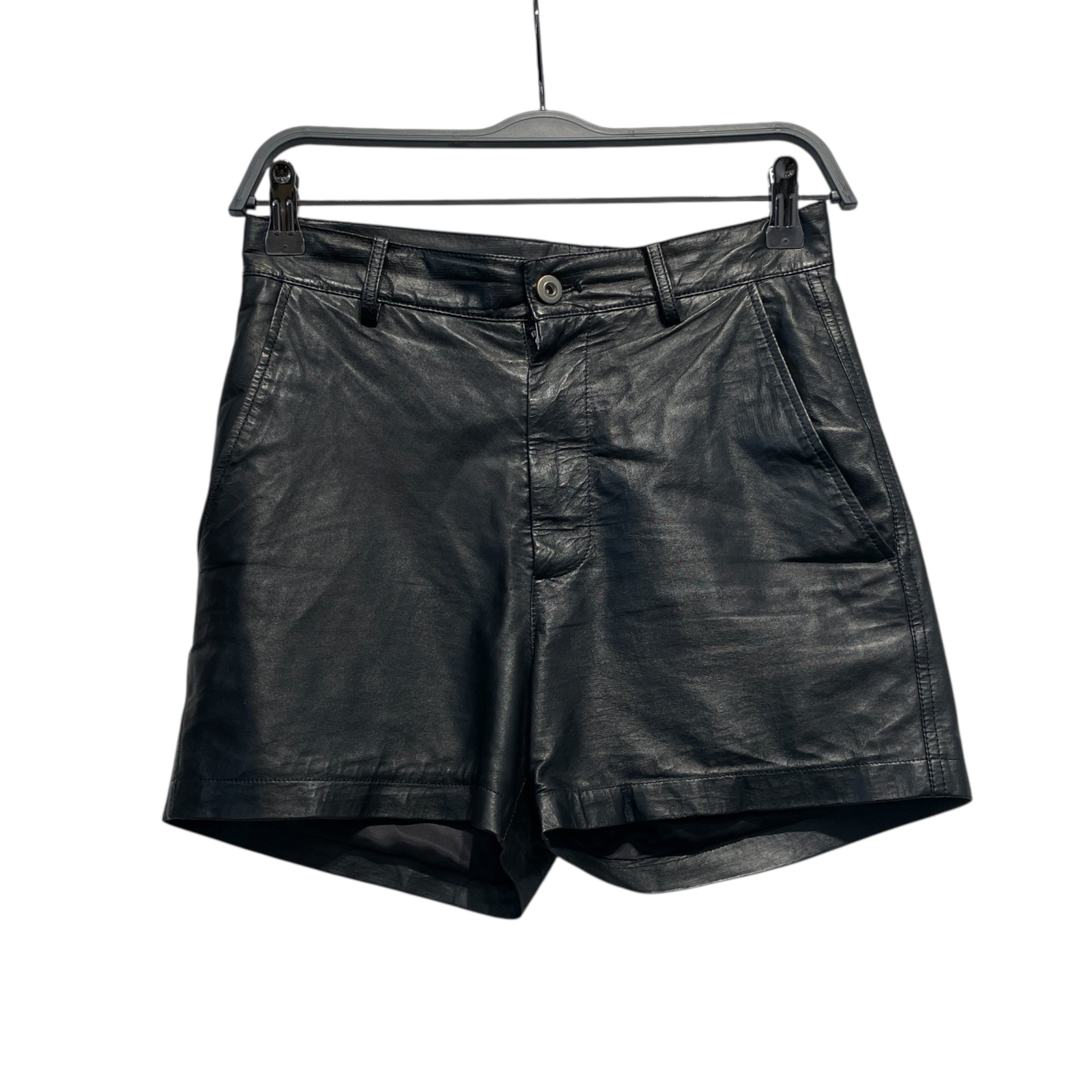 SEAN SUEN/Shorts/XS/Leather/BLK/ view 1
