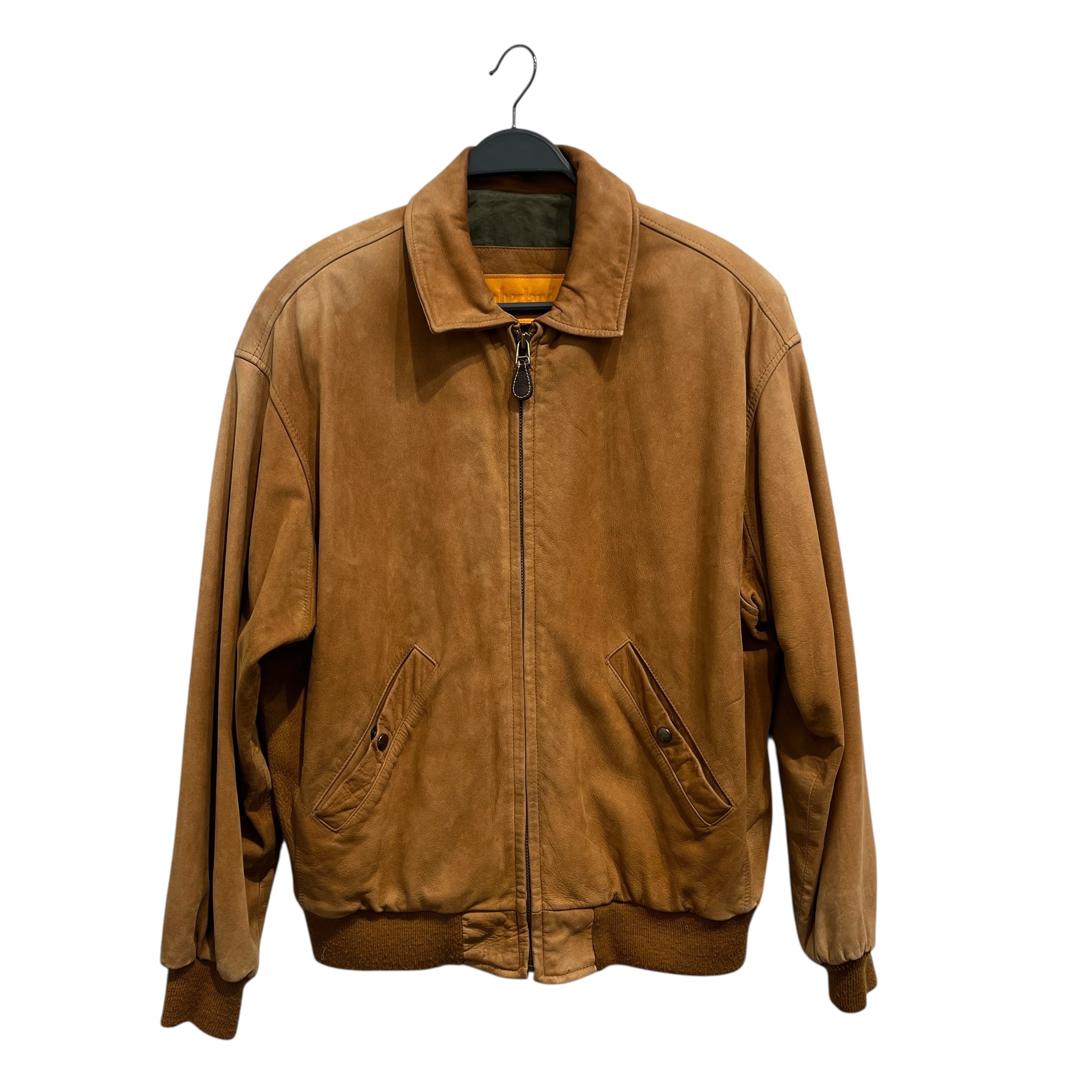 Timberland/Leather Jkt/M/Leather/BEG/Single Breasted/Green Interior view 1