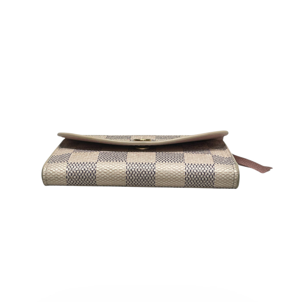 LOUIS VUITTON/Coin Wallet/Leather/CRM/L's/PINK INSIDE & GOLD HRDWR view 3