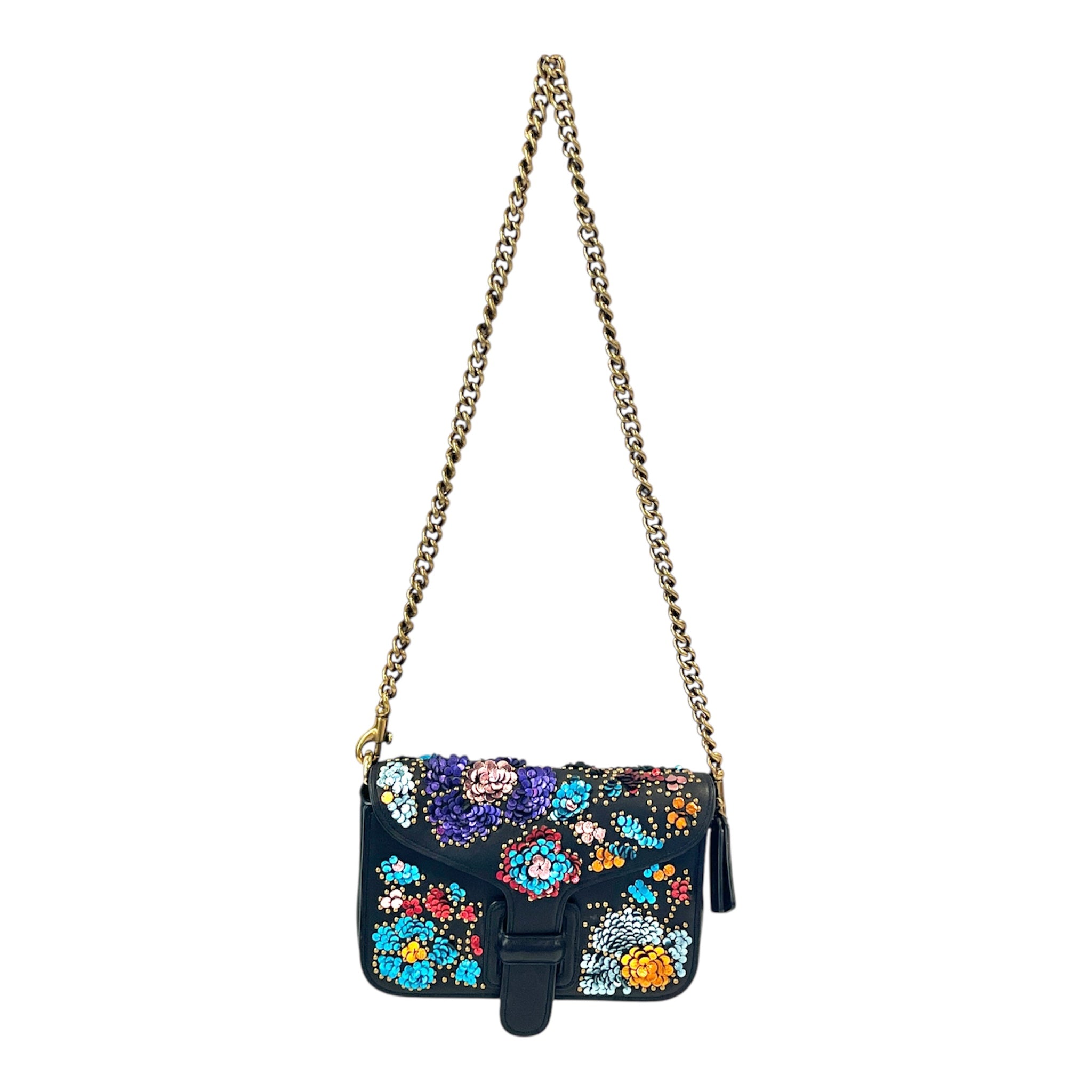 COACH/RODARTE/Cross Body Bag/Floral Pattern/Leather/BLK/A1773-11494 view 1