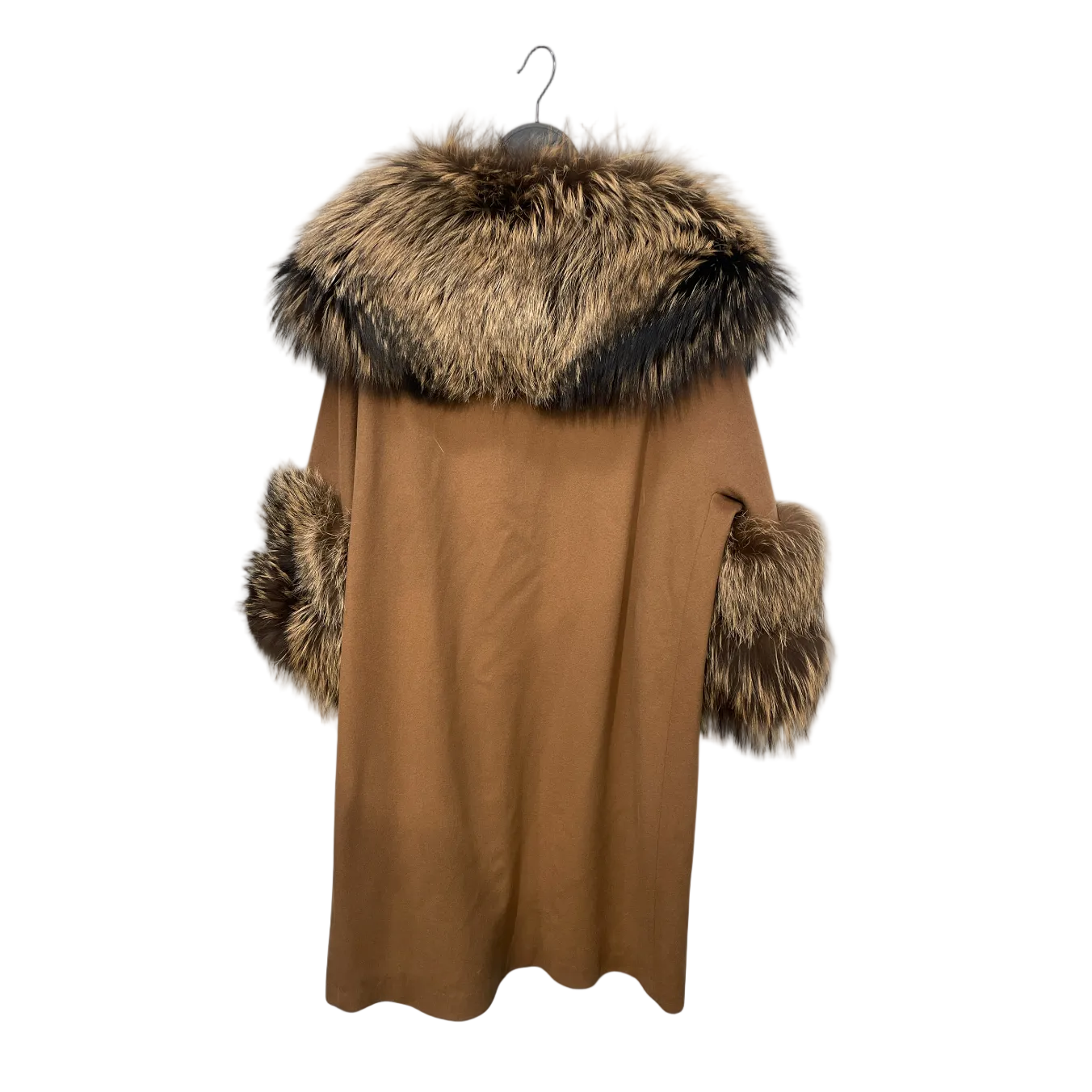 FLEURETTE/Coat/S/Wool/CML/Fox Fur Trim view 2
