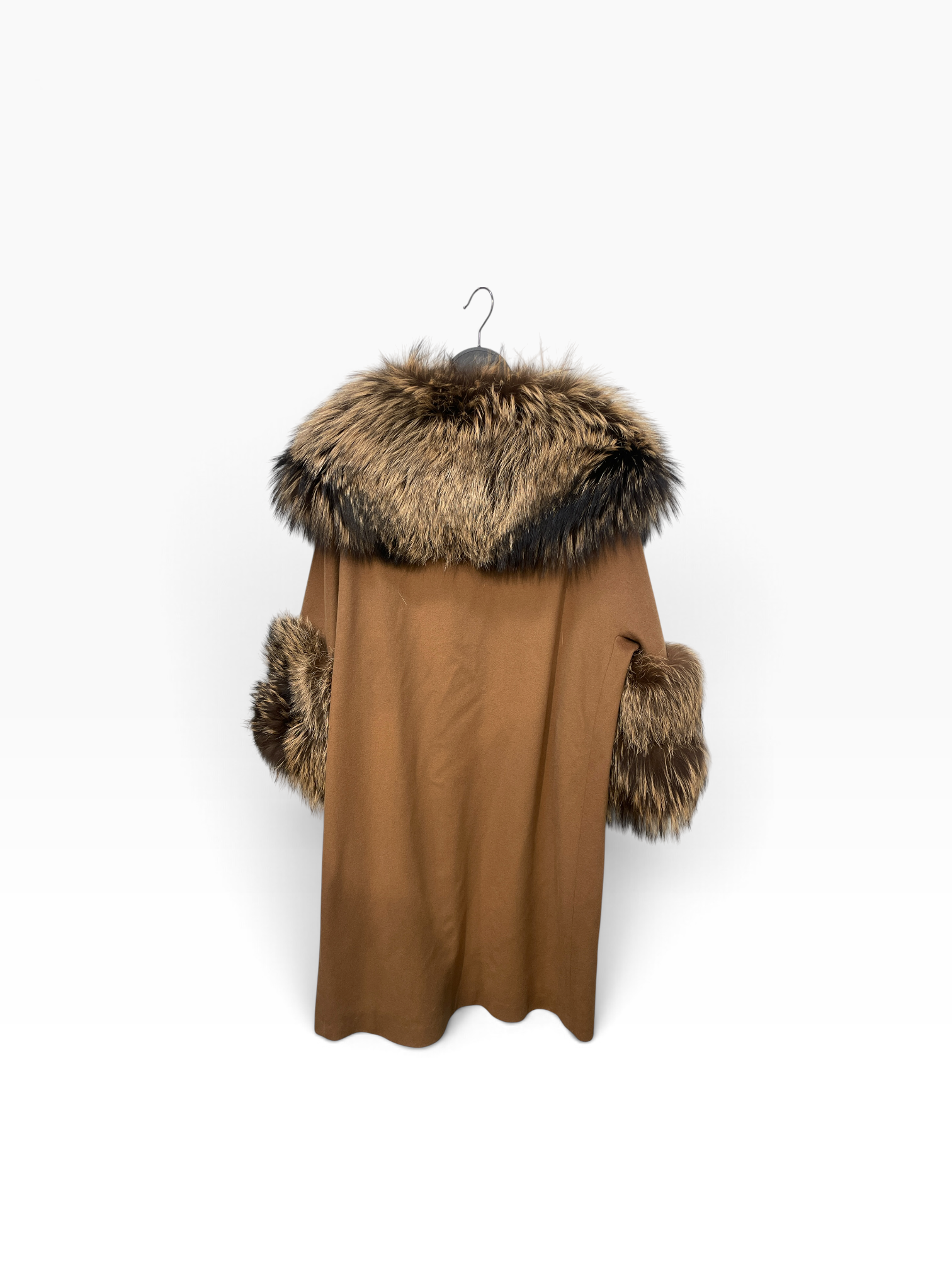 FLEURETTE/Coat/S/Wool/CML/Fox Fur Trim view 2