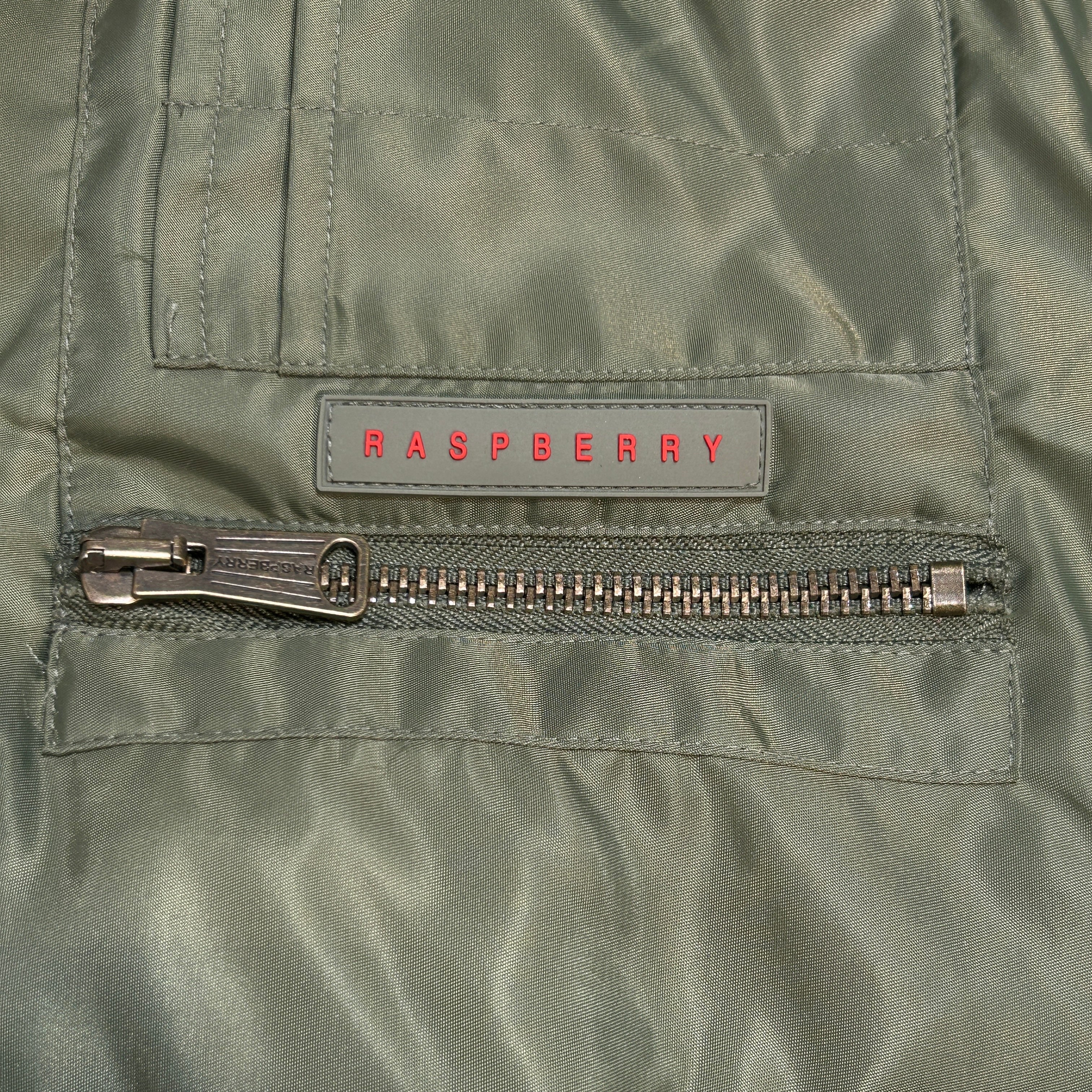 Raspberry Hills/Puffer Jkt/XL/Nylon/GRN/Orge Inner/Rubber logo on slve view 4