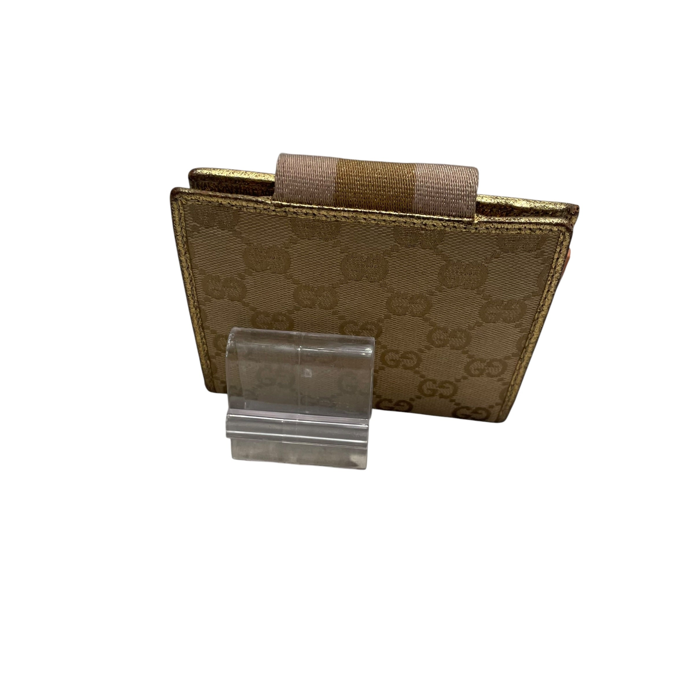 GUCCI/Wallet/Leather/BEG/L's/Pink & Gold French Flap view 4