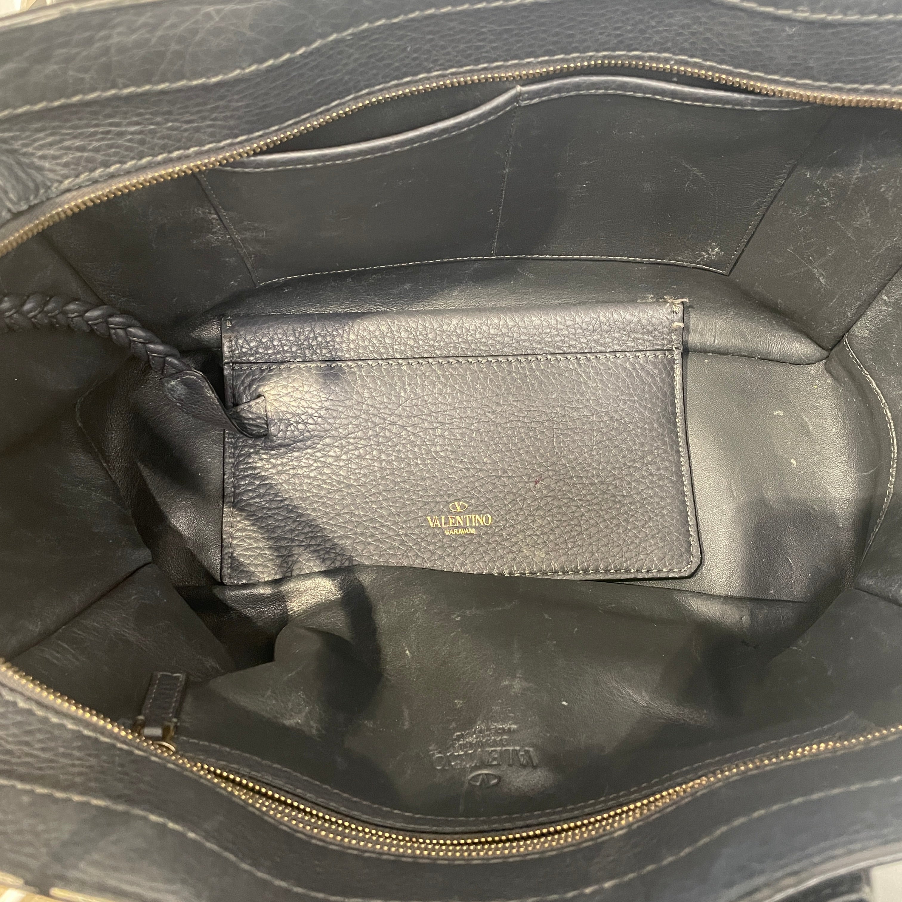 VALENTINO GARAVANI/Tote Bag/Leather/BLK/ view 4