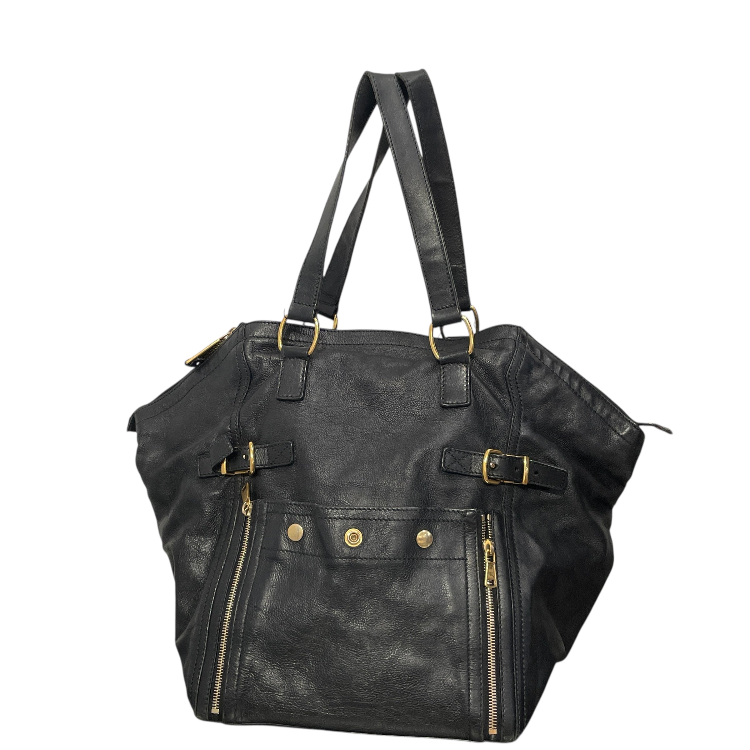YVES SAINT LAURENT/Tote Bag/Leather/BLK/Downtown Totebag view 1