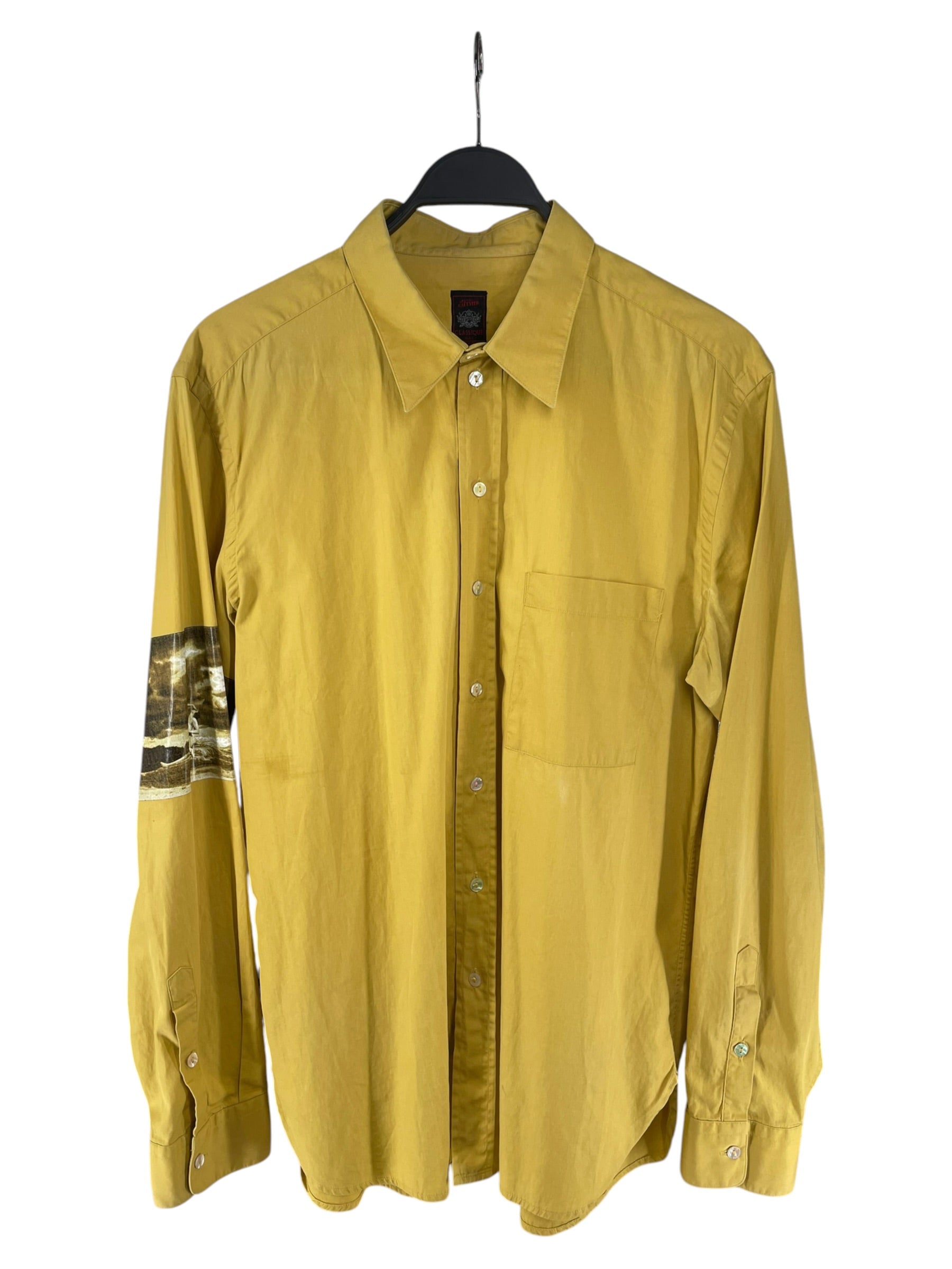 Jean Paul Gaultier/LS Shirt/17/Cotton/YEL/CLASSIQUE LINE SLEEVE GRAPHIC view 1
