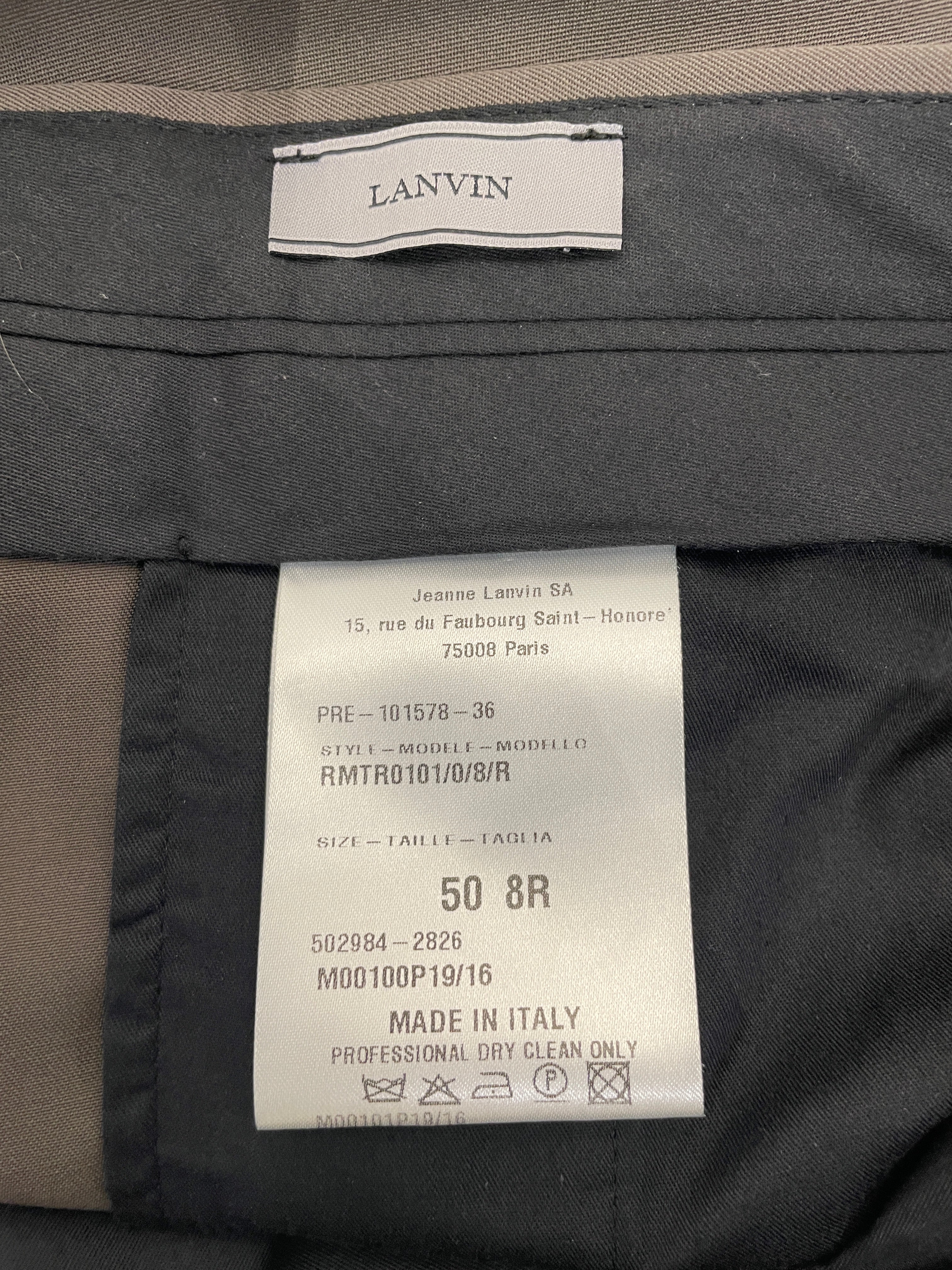 LANVIN/Pants/36/Cotton/GRY/side stripe view 3