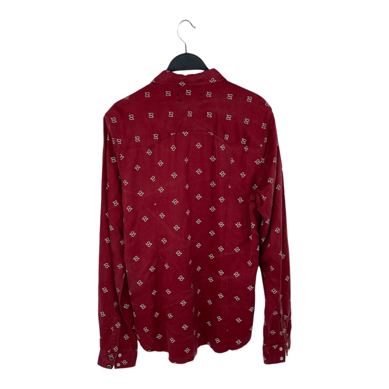 AMIRI/Shirt/S/Cotton/RED/All Over Print/black pearl buttons view 2