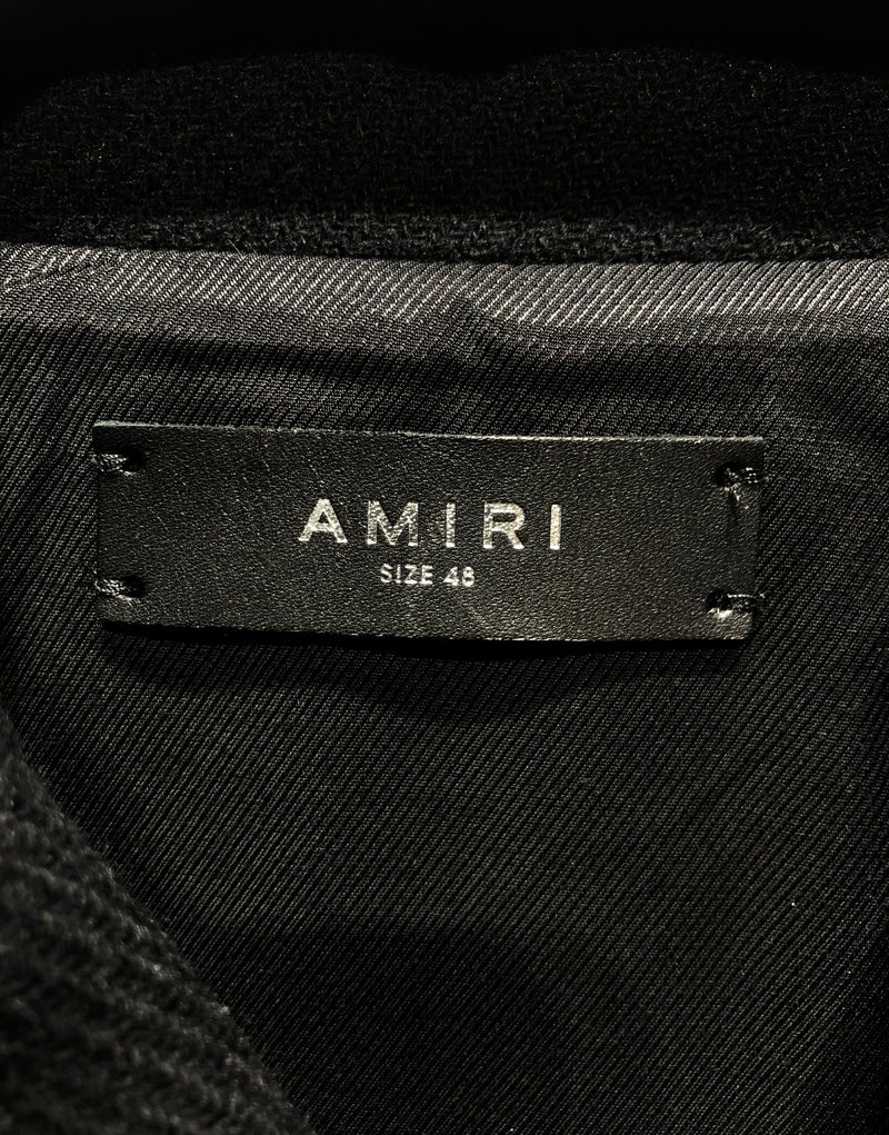 AMIRI/Jacket/L/Wool/BLK/AMIRI SKULL VARSITY JACKET
