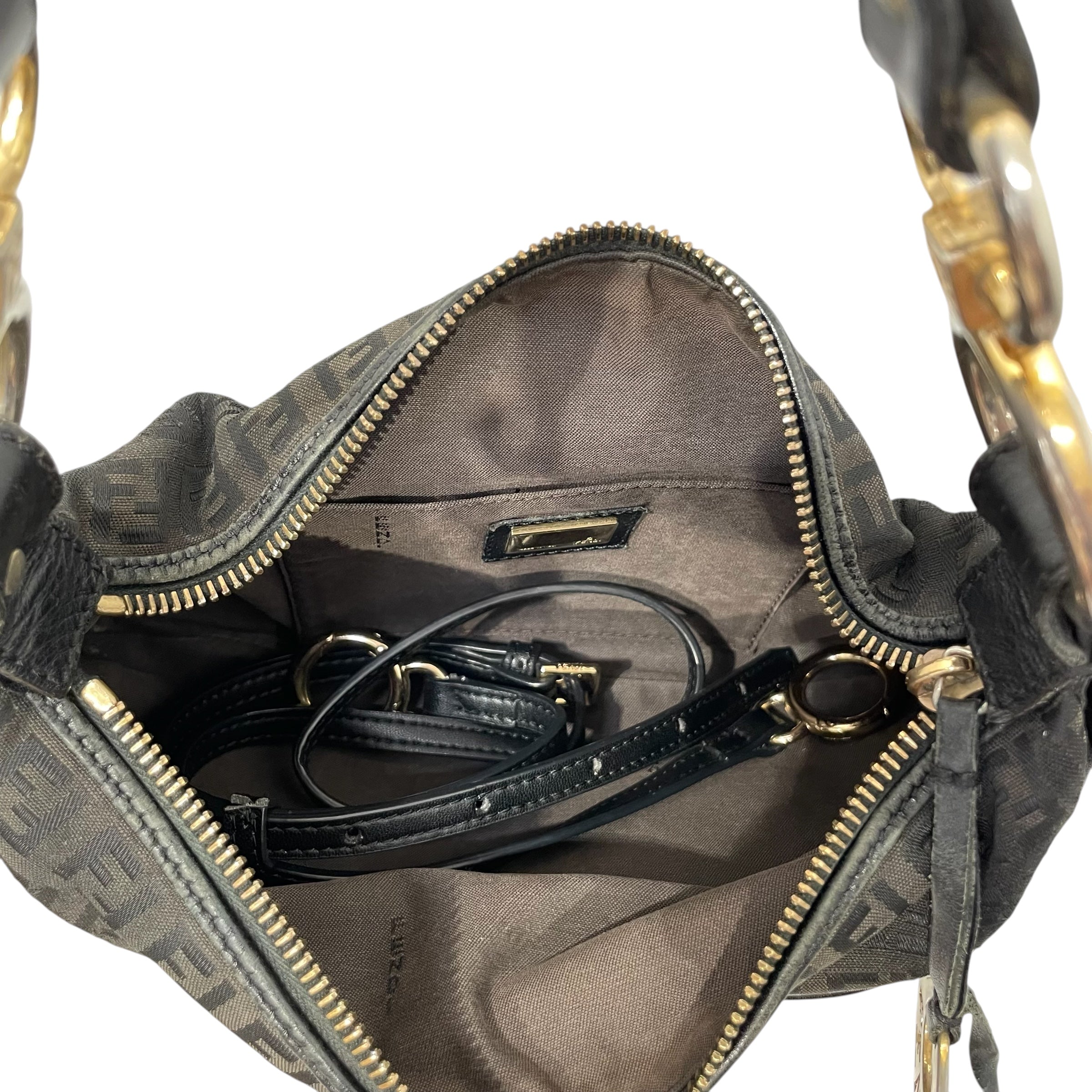 FENDI/Clutch Bag/Monogram/Leather/BLK/ZUCCHINO SHOULDER BAG view 4