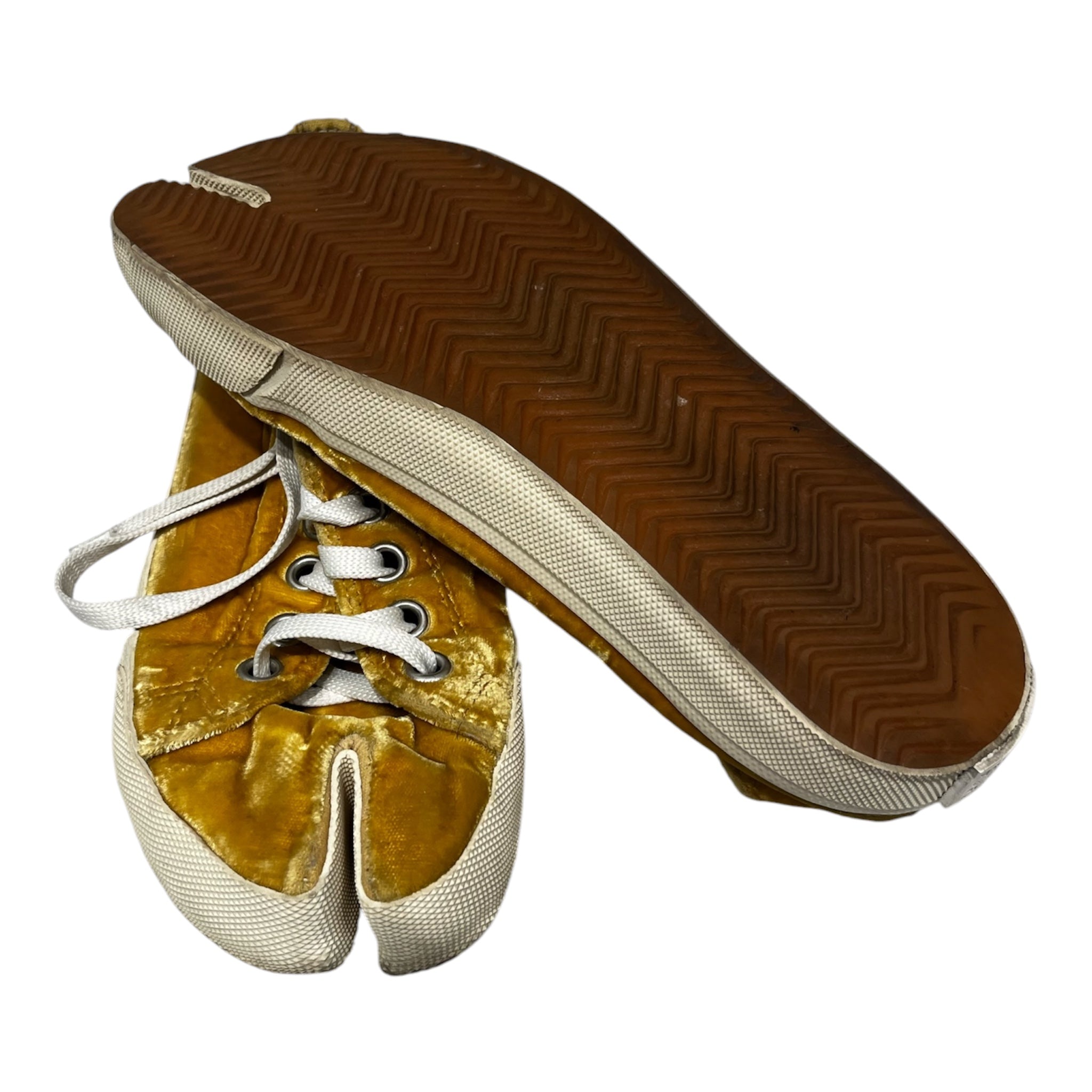 Maison Margiela/Low-Sneakers/US 7/Velour/YEL/MAISON MARGIELA VELOUR SHOES view 5