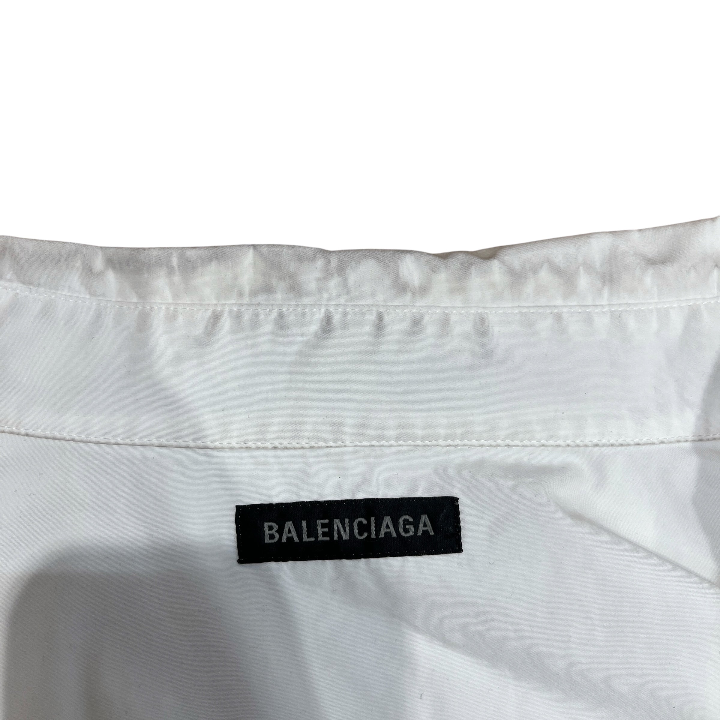 BALENCIAGA/LS Shirt/43/Cotton/WHT/Graphic/ view 3