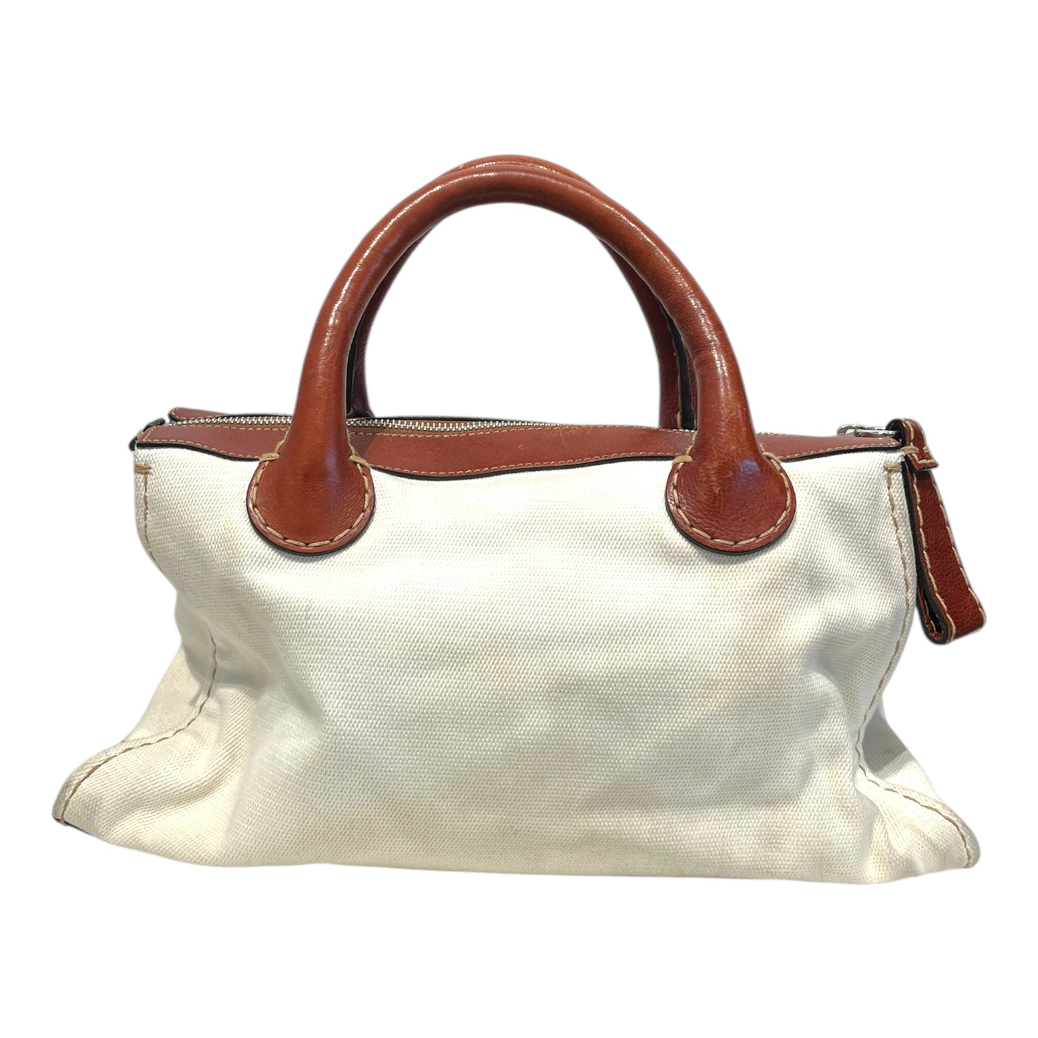 Chloe/Cross Body Bag/WHT/VINTAGE CHLOE EDITH WHITE CANV view 2