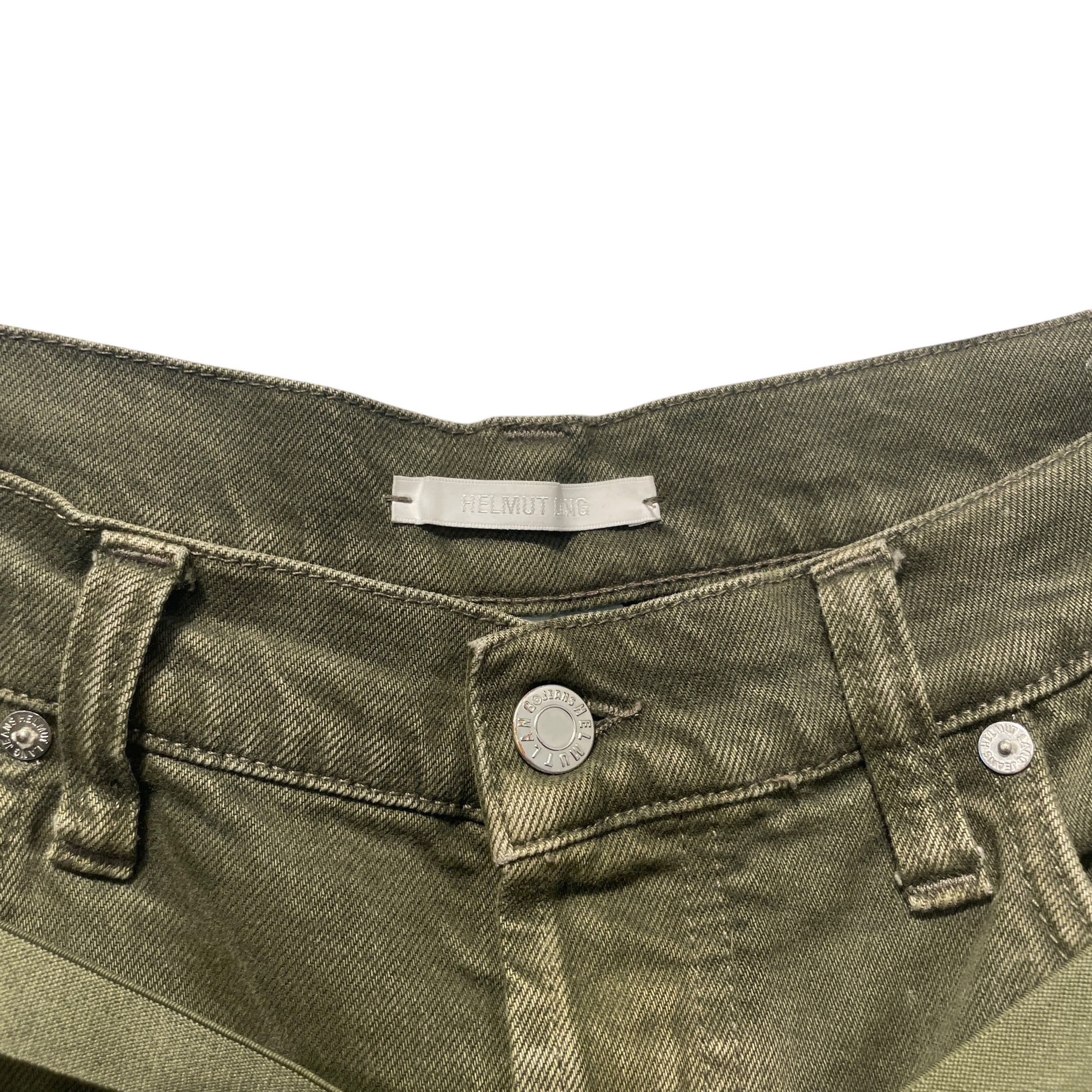 Helmut Lang/Skinny Pants/30/Denim/GRN/Cross Strap Pants view 2