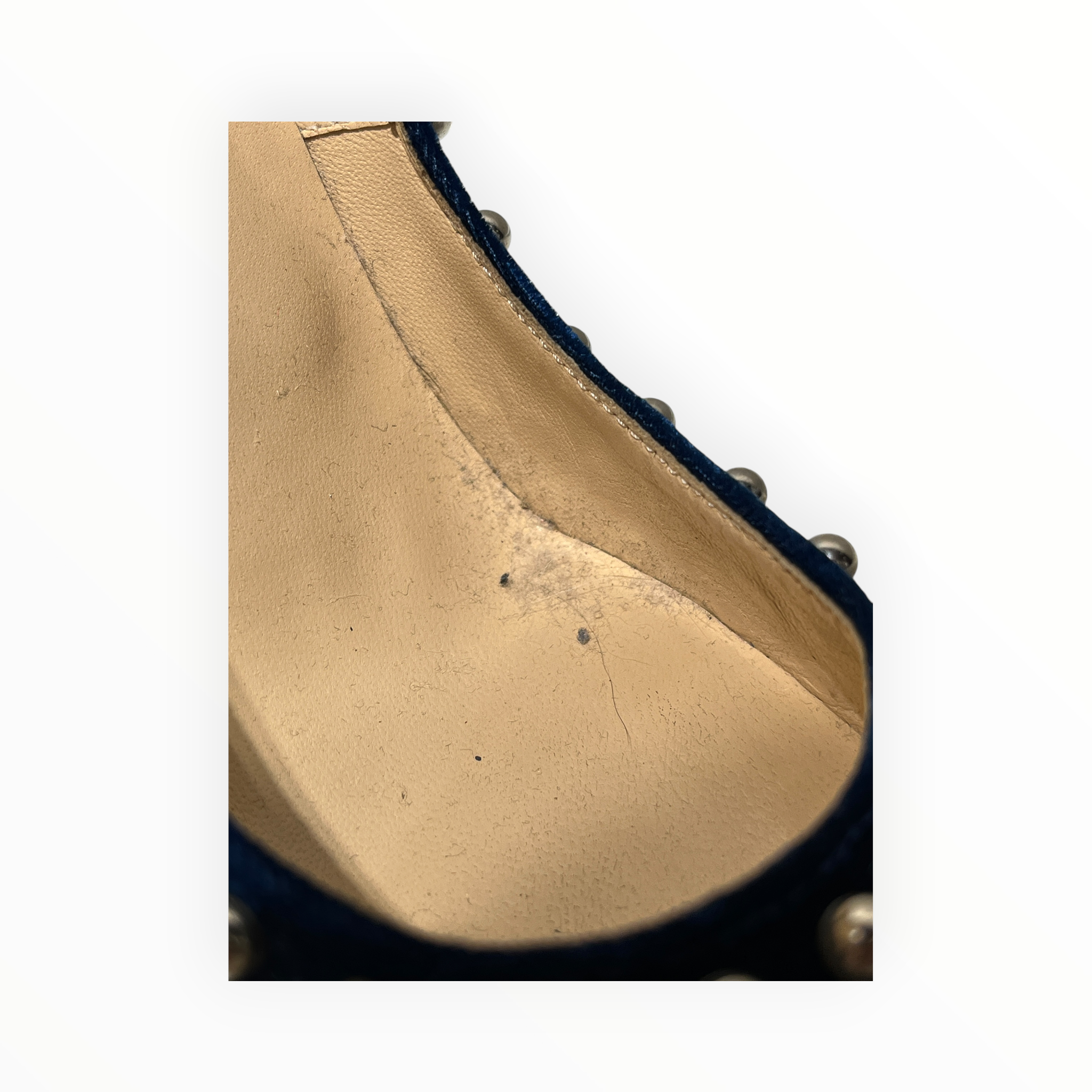 Christian Louboutin/Heels/EU 40/NVY/VELVET SILVER BEADS view 5