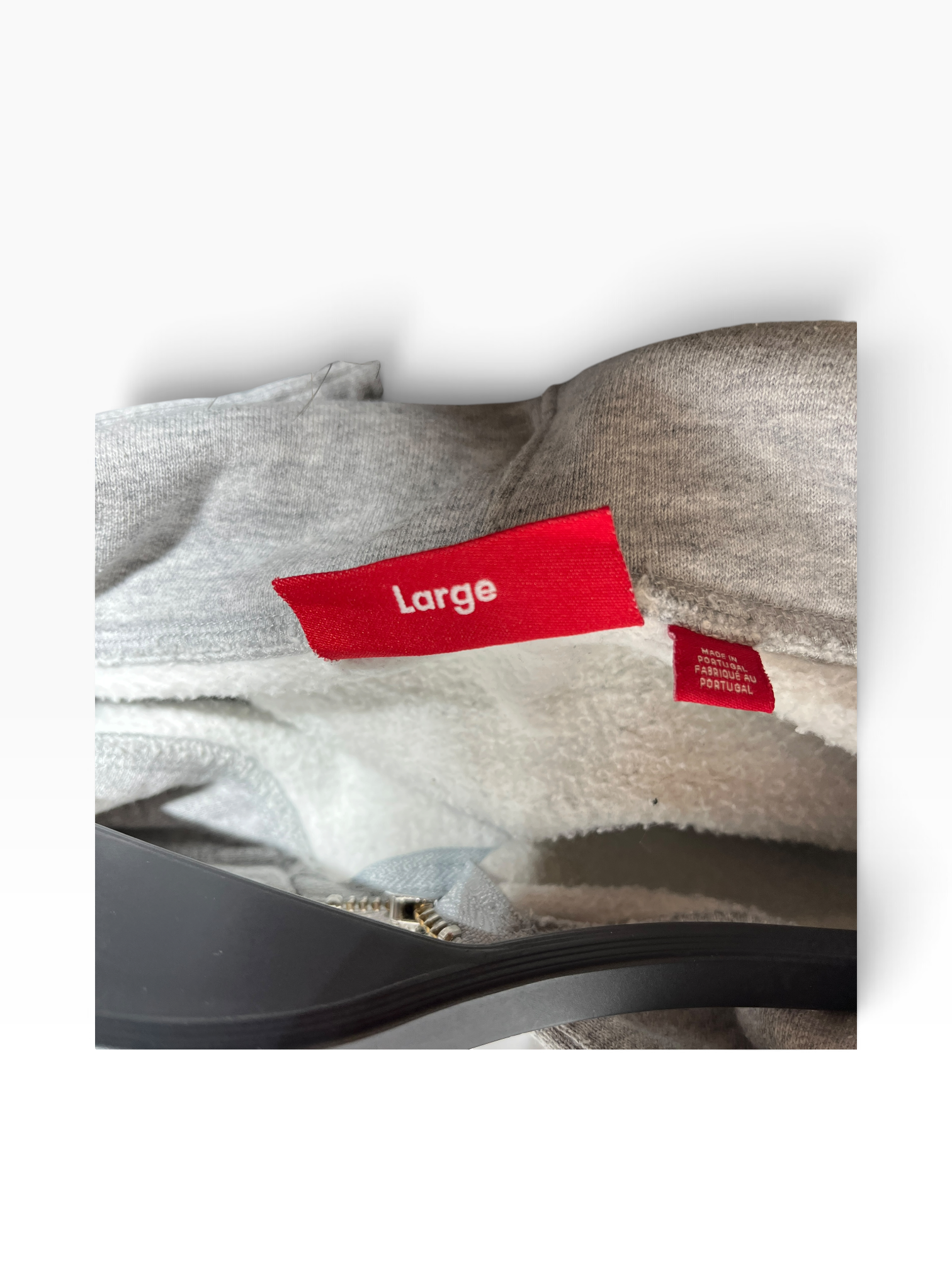 Supreme/Zip Up Hoodie/L/Cotton/GRY/WINGED S LOGO view 5