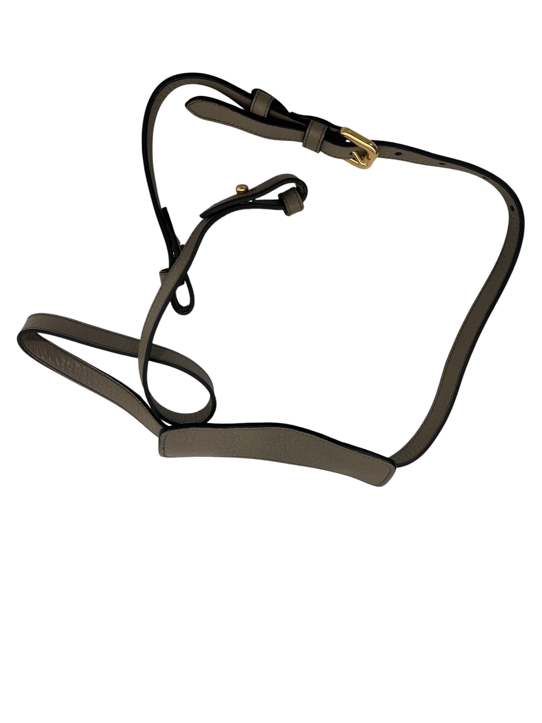 PRADA/Cross Body Bag/Leather/GRY/Pebbled leather cross body view 9