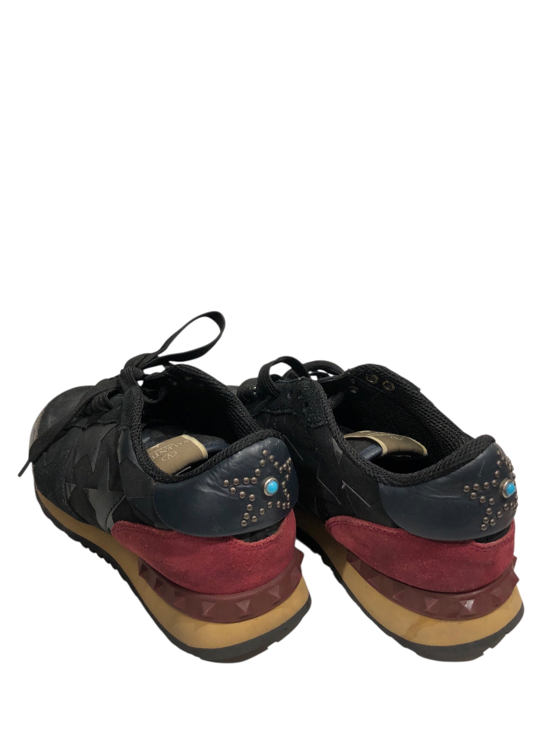 VALENTINO/Low-Sneakers/US 7/Suede/BLK/ view 2