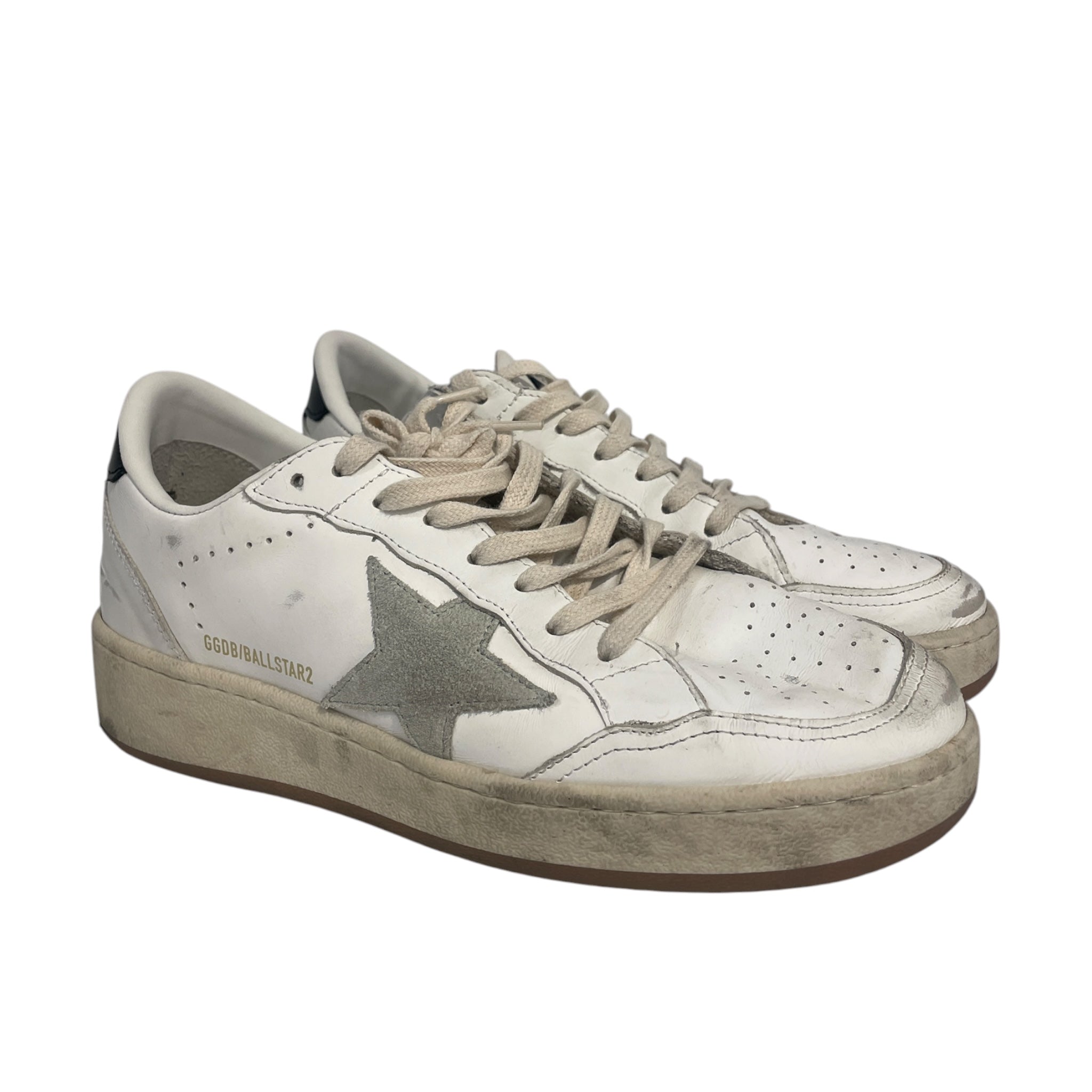 GOLDEN GOOSE/Low-Sneakers/US 9/Leather/WHT/grey star view 1