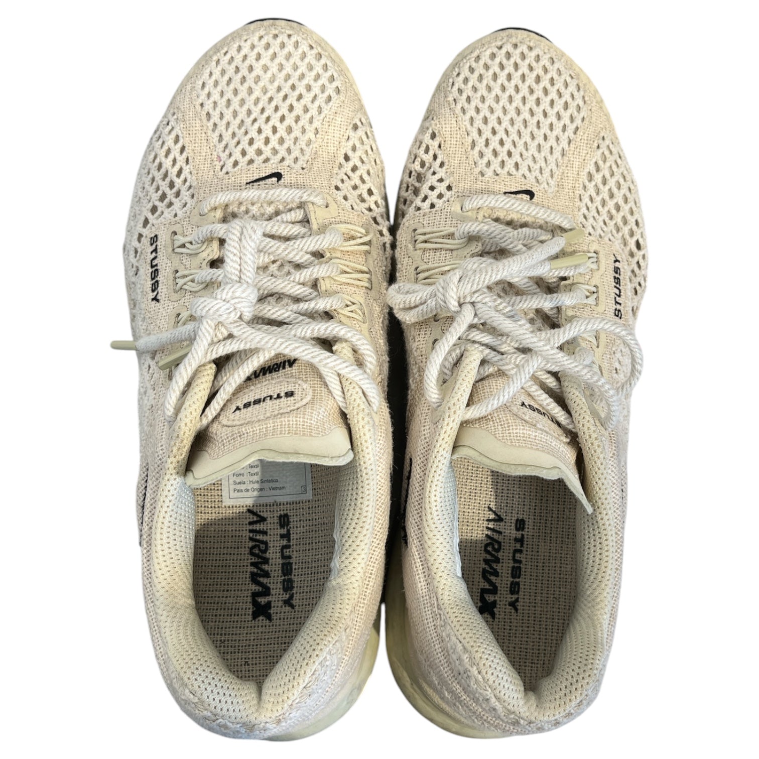 STUSSY/NIKE/Low-Sneakers/US 7/Cotton/CRM/WAFFLE SKIN view 3