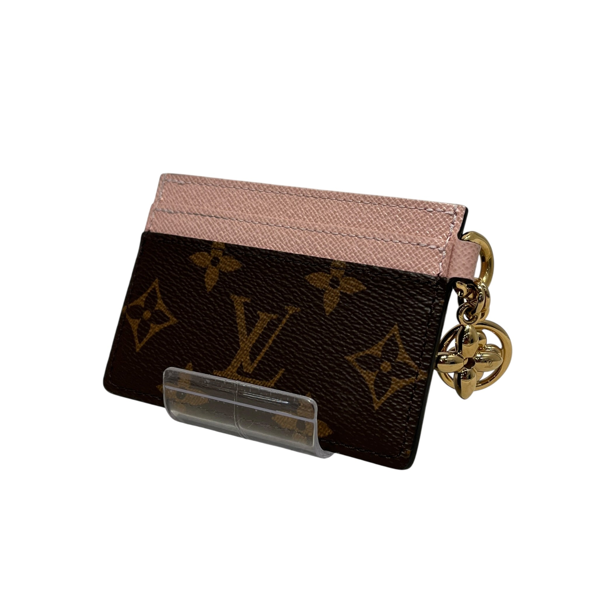 LOUIS VUITTON/Coin Wallet/Monogram/Leather/BRW/L's/MONOGRAM CARDHOLDER/CHARMS/PNK view 2