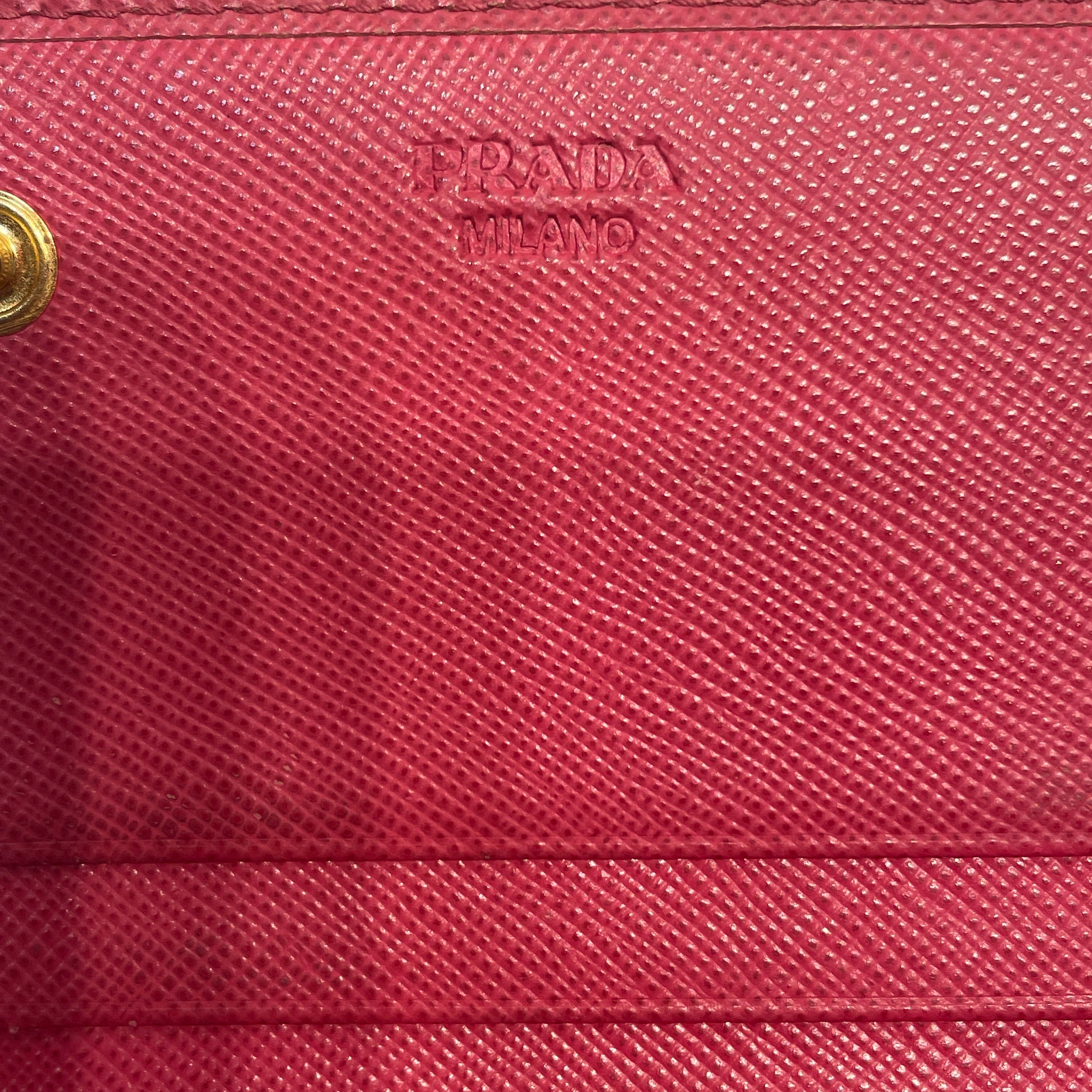 PRADA/Wallet/Leather/PNK/L's/SAFFIANO BOW CONTINENTAL view 6