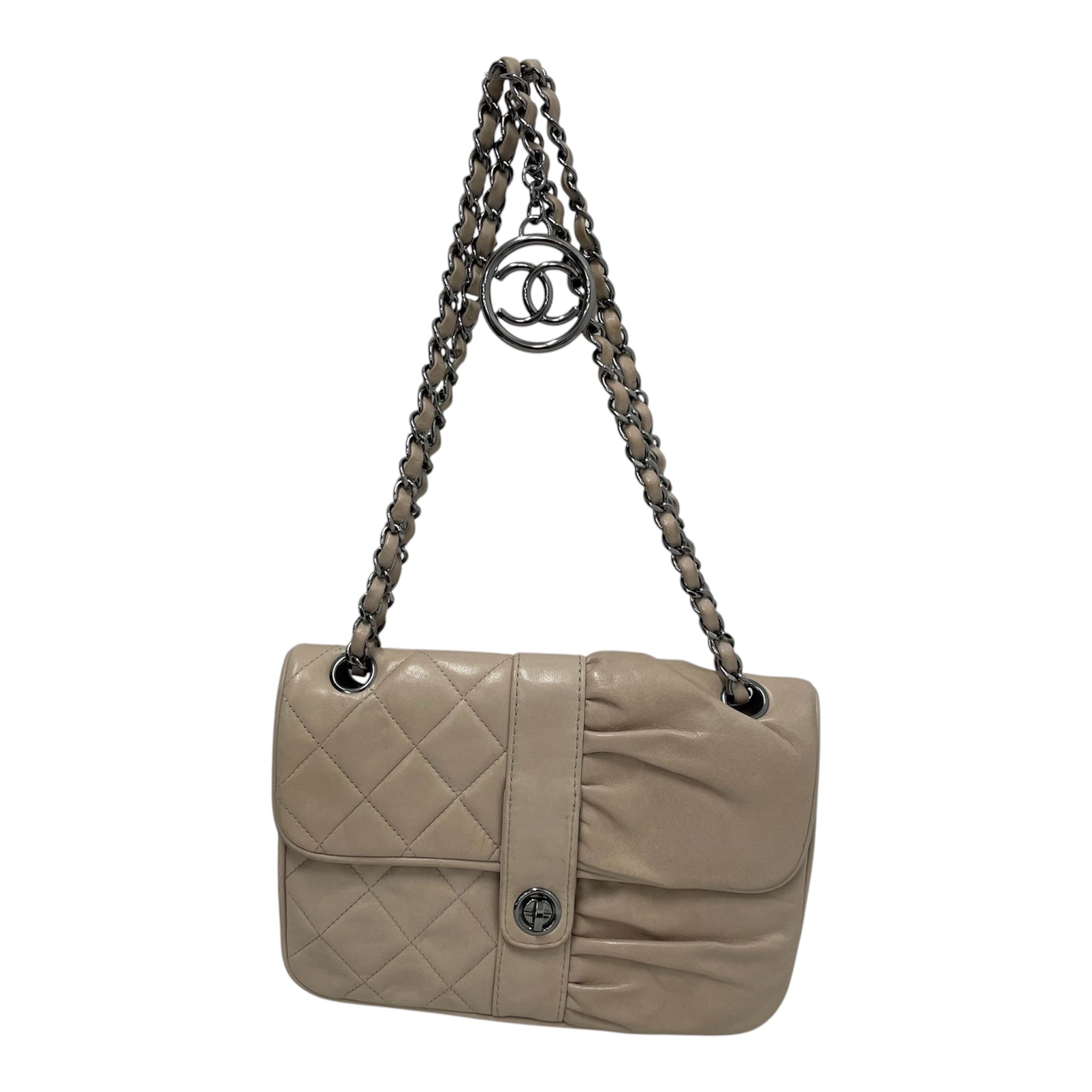 CHANEL/Tote Bag/Leather/BEG/HALFSTITCH view 1
