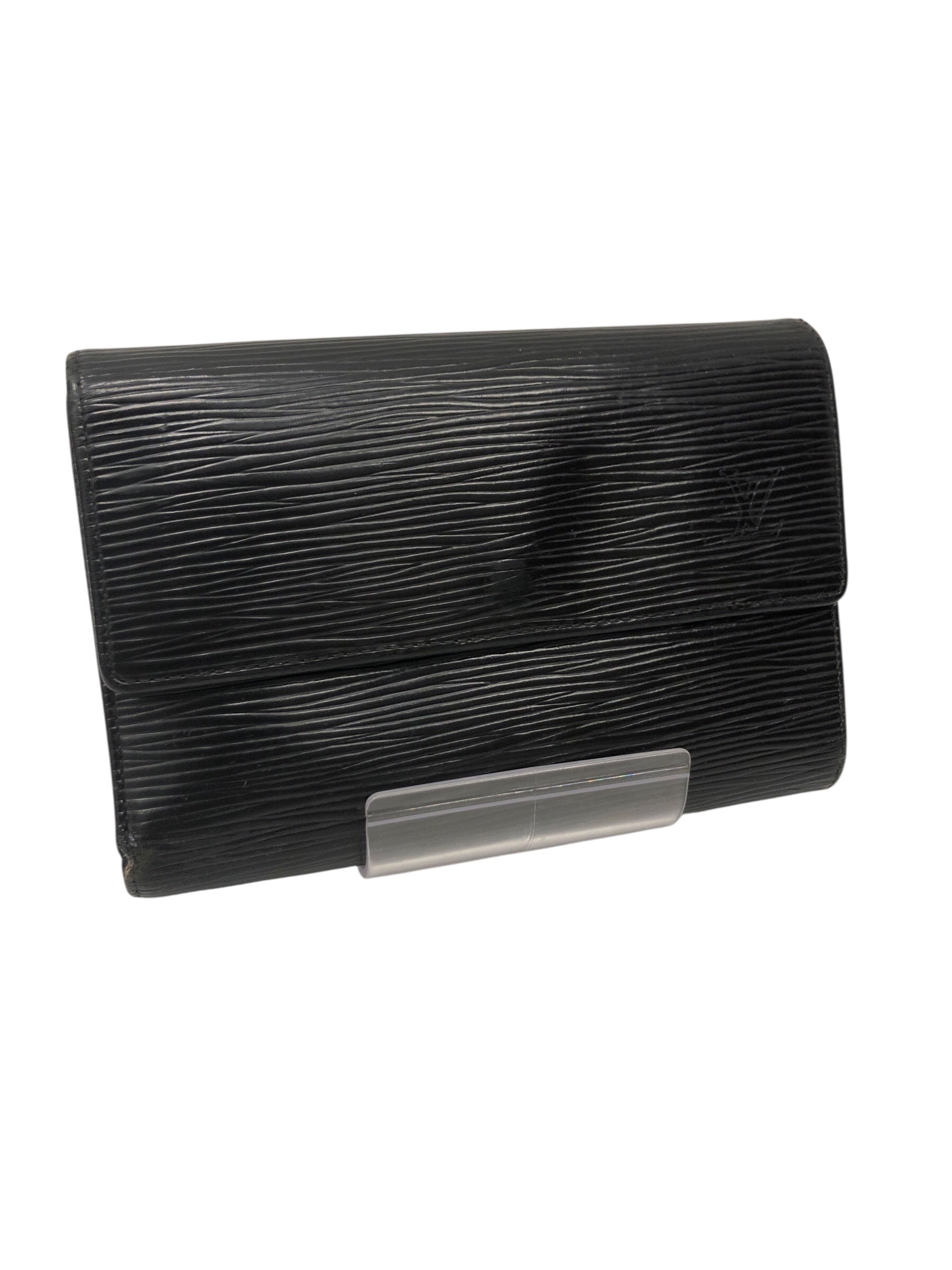 LOUIS VUITTON/Trifold Wallet/Stripe/Leather/BLK/L's/Epi leather bifold wallet view 1