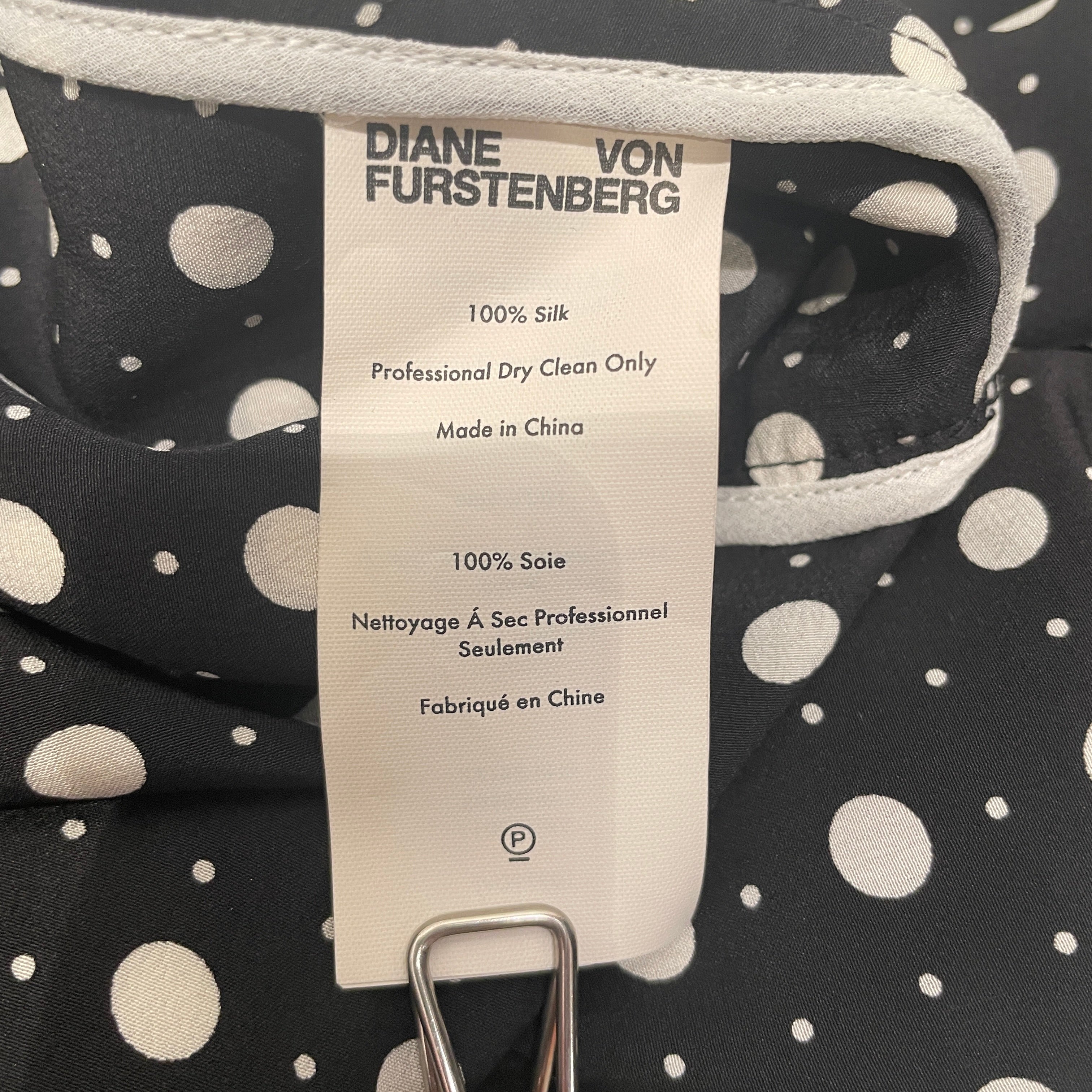 DIANE von FURSTENBERG/Dress/6/Polka dot/Silk/BLK/BELTED JUMPSUIT view 4