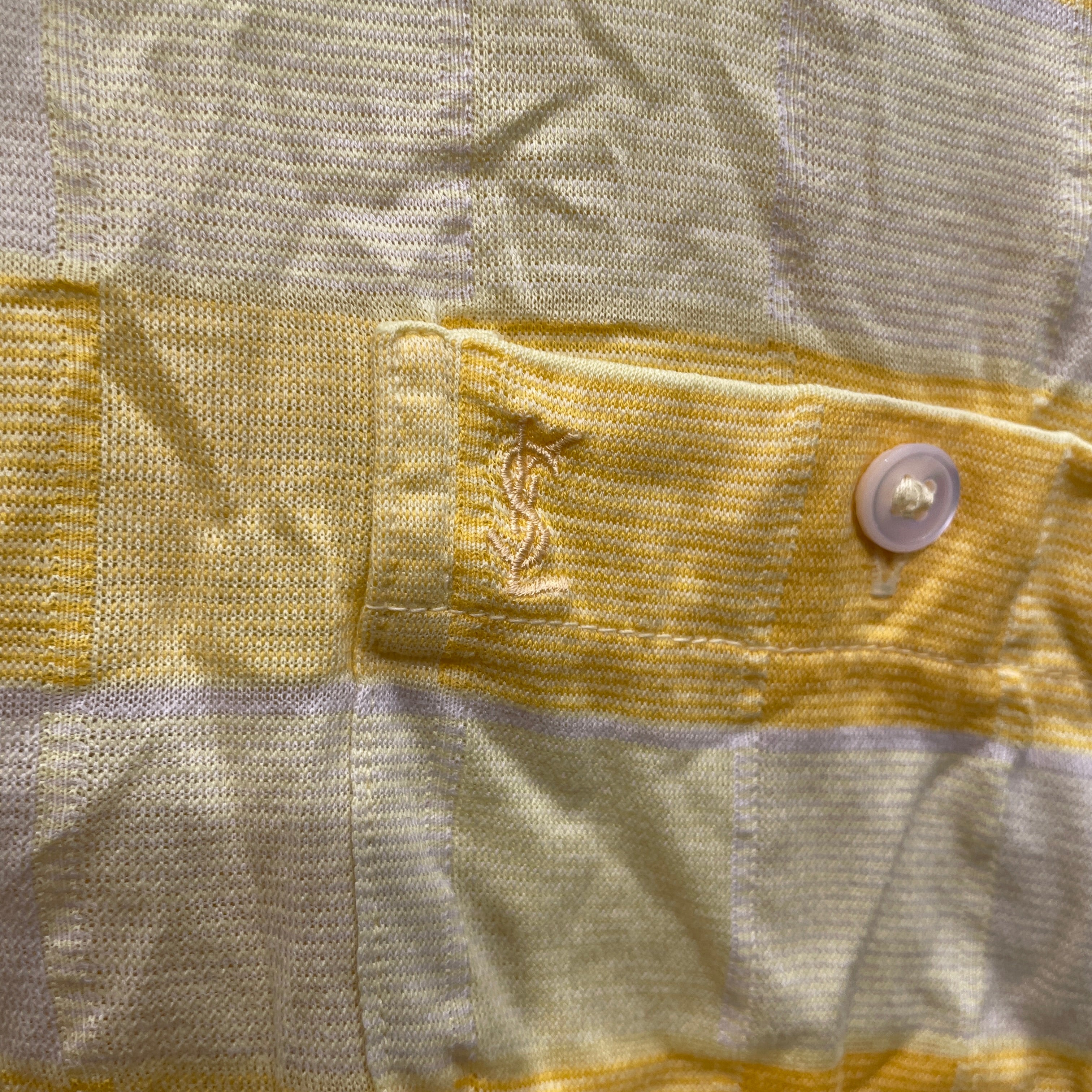 YVES SAINT LAURENT/T-Shirt/L/Cotton/YEL/Stripe/YELLOWSTRIPES view 5