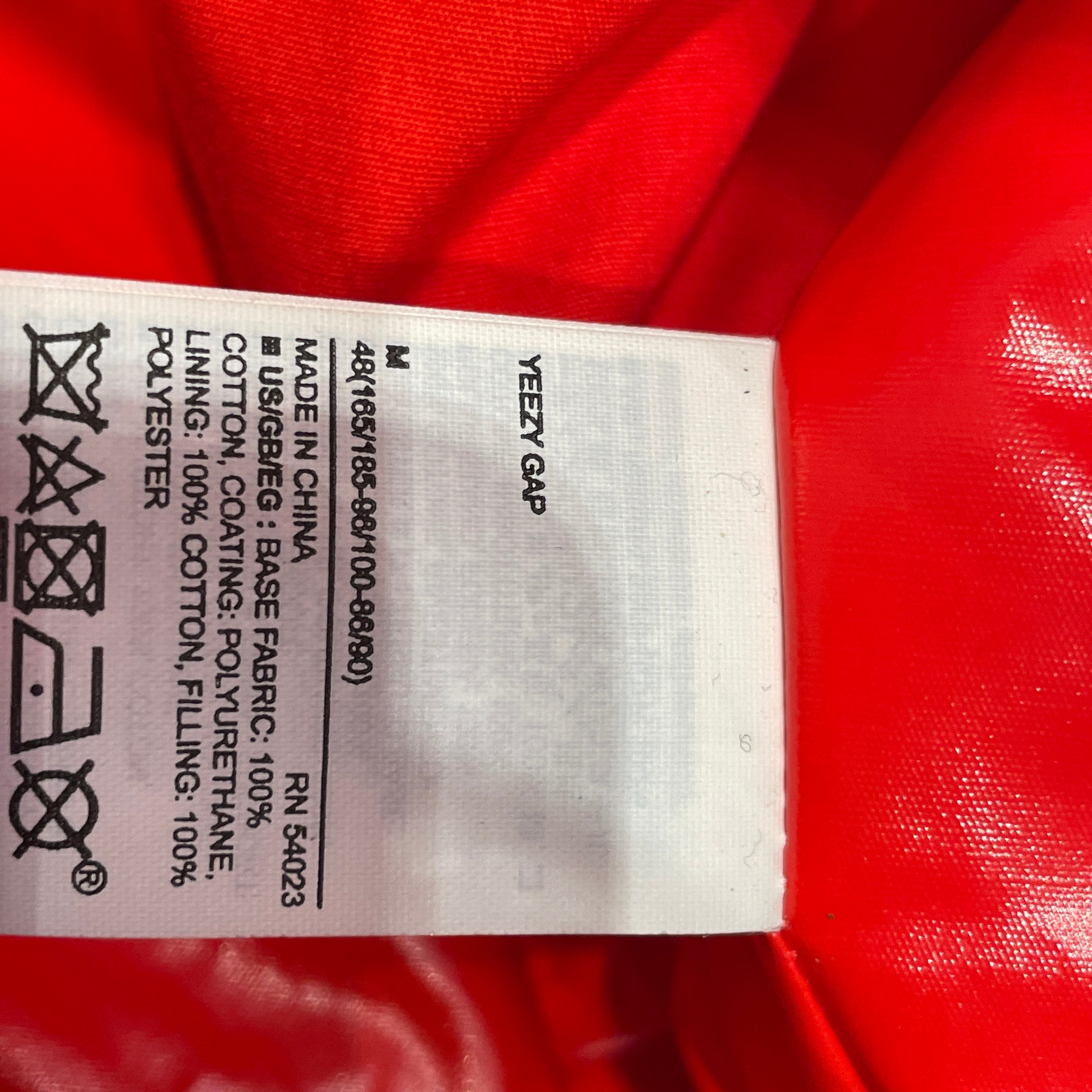 YEEZY GAP ENGINEERED BY BALENCIAGA/Puffer Jkt/M/RED/PUFFER view 4
