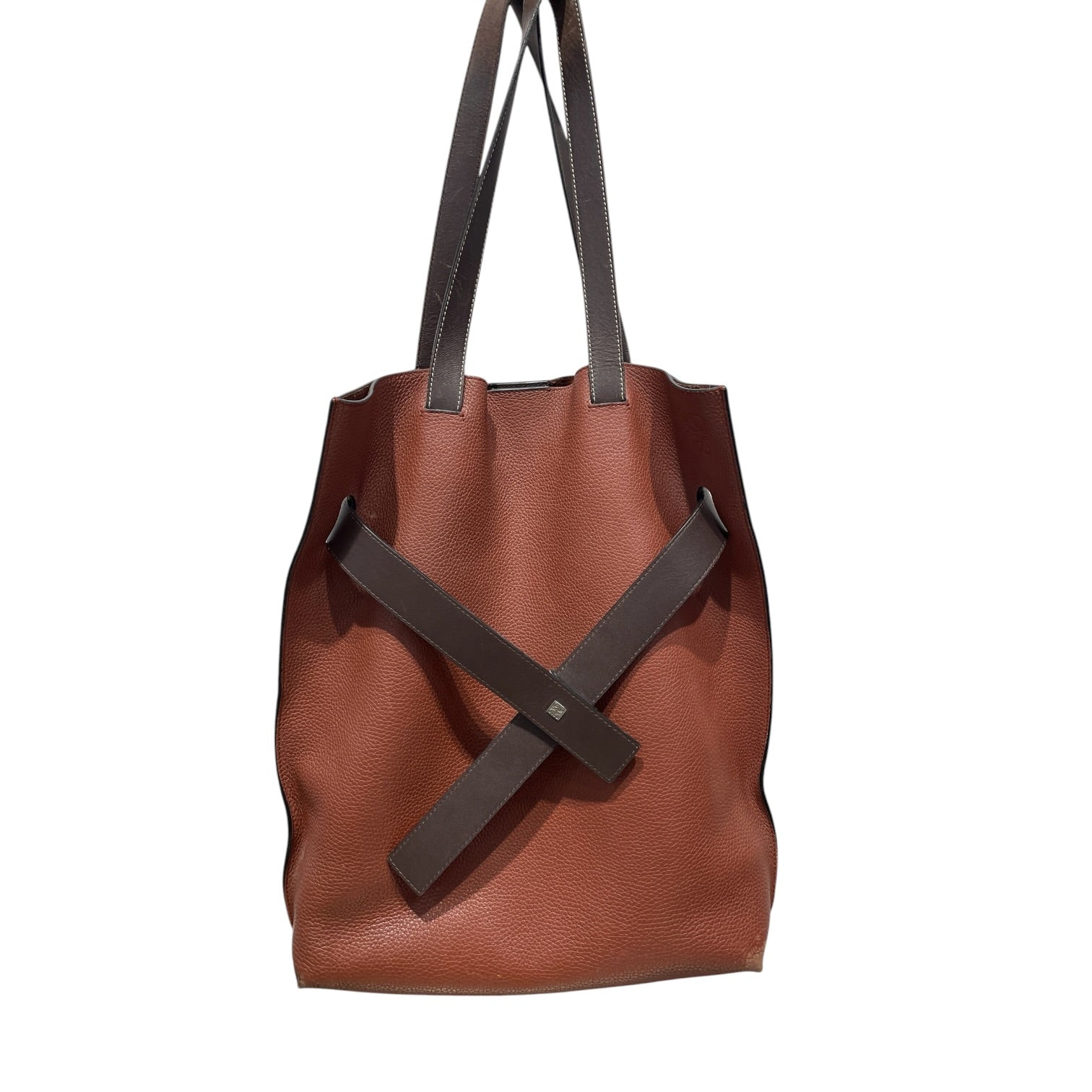 LOEWE/Tote Bag/Leather/BRW/VERTICAL STRAP TOTE view 2