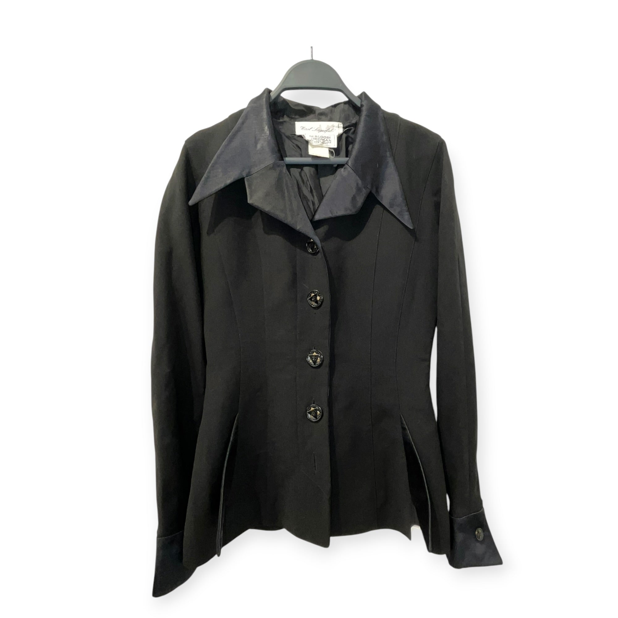 KARL LAGERFELD/Tailored Jkt/36/Wool/BLK/Single Breasted/BERGDORE GOODMAN view 1