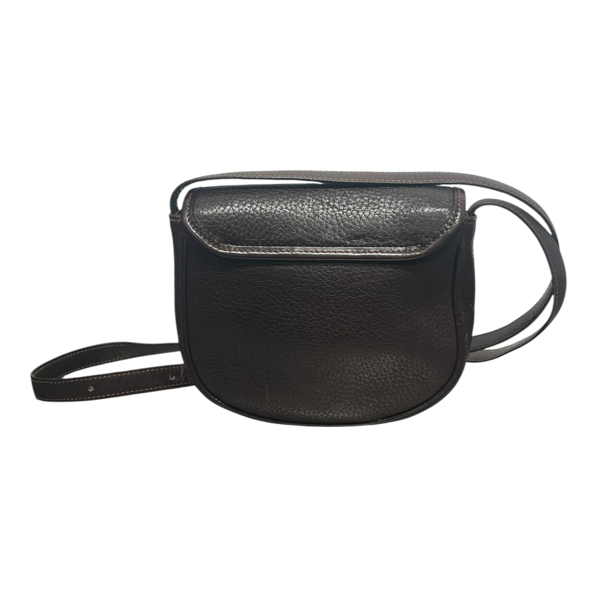 CELINE/Cross Body Bag/Leather/BRW/Saddle view 4