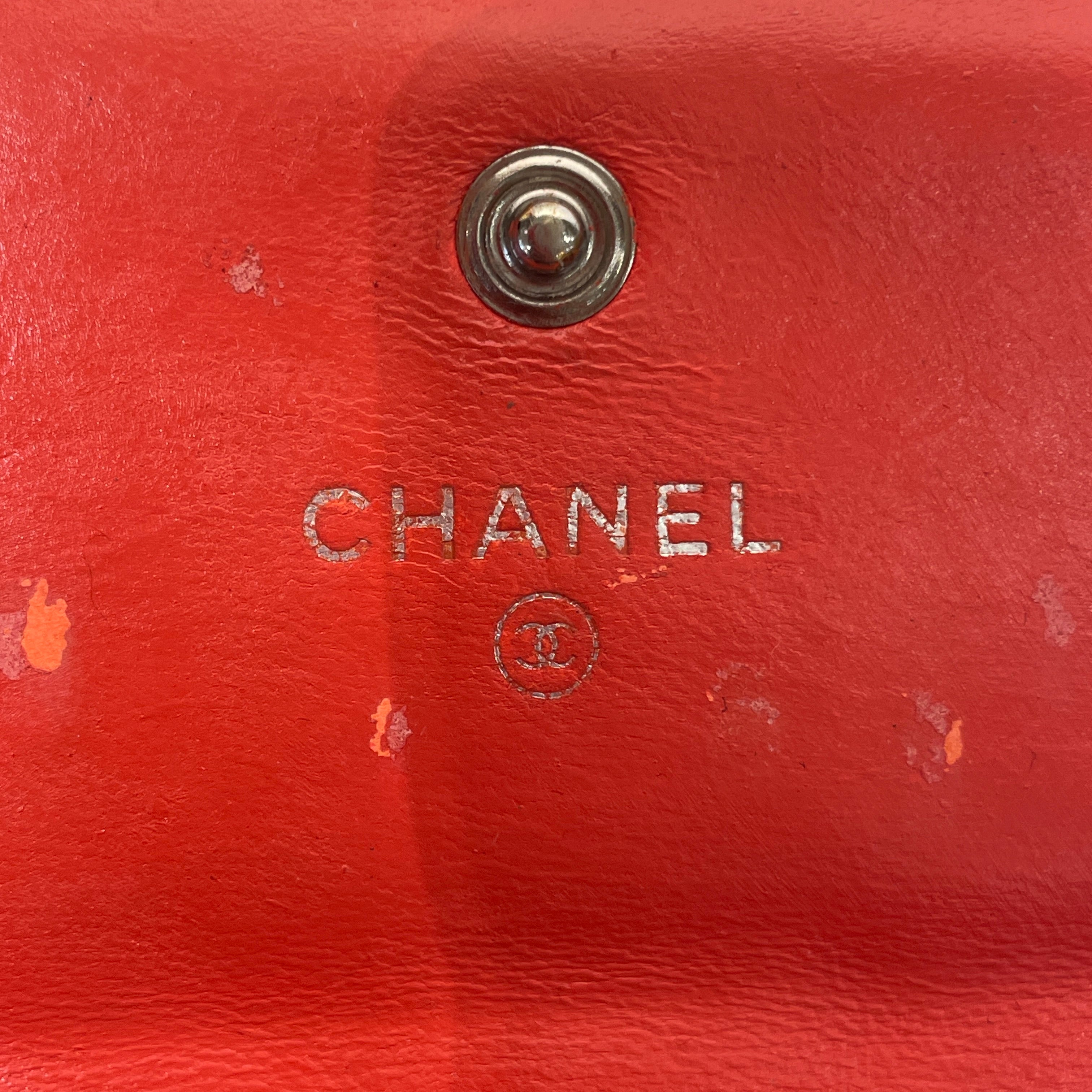 CHANEL/Long Wallet/Floral Pattern/Leather/RED/CAMELLIA LAMBSKIN view 5