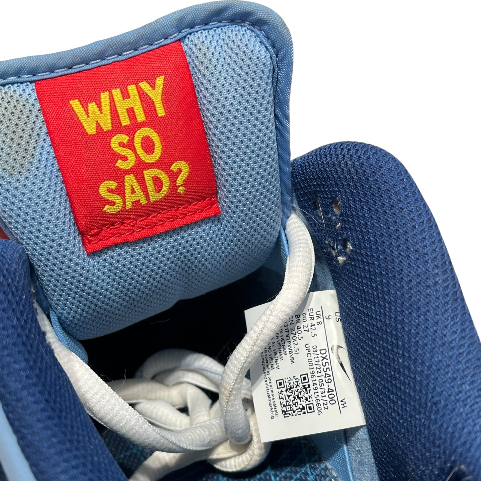 NIKE/Low-Sneakers/US 9/Suede/NVY/Why So Sad? view 9