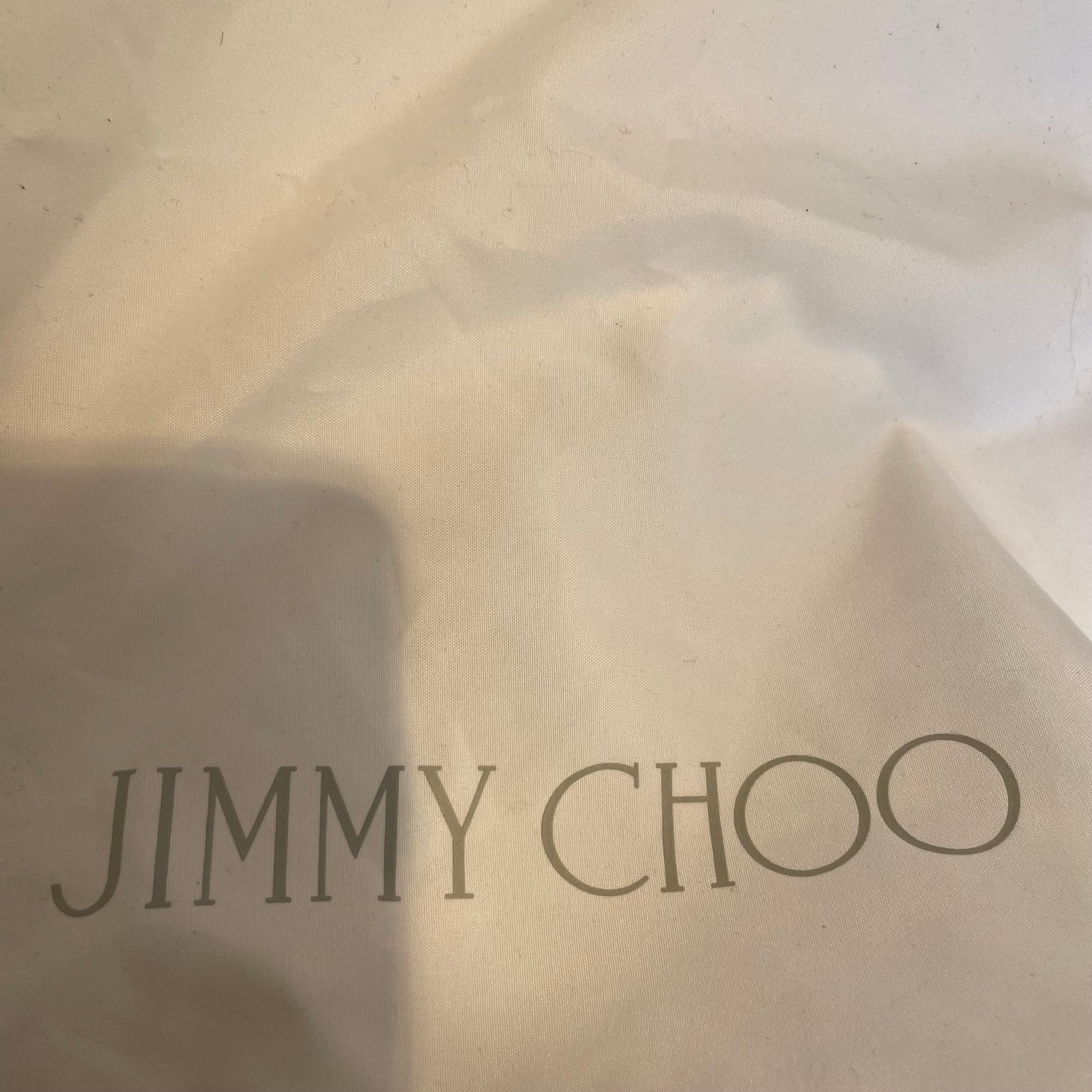 JIMMY CHOO/Heels/EU 35/All Over Print/Suede/BLK/gems/feather tassel/italy view 5
